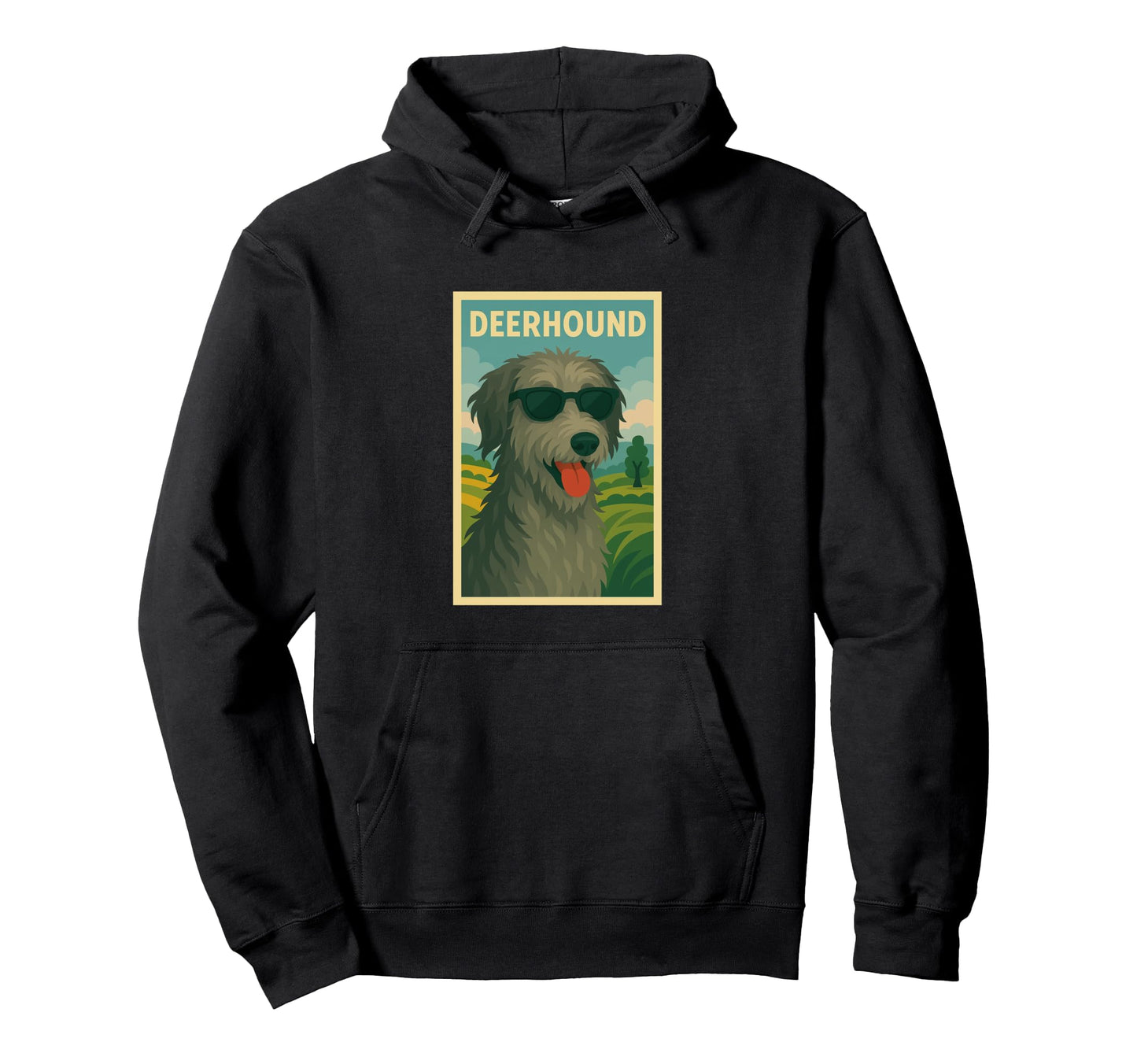 Deerhound Art Minimalist Dog Pop Art Hoodie - Trendy Graphic for Adults - T-Shirt, Sweatshirt, Hoodie