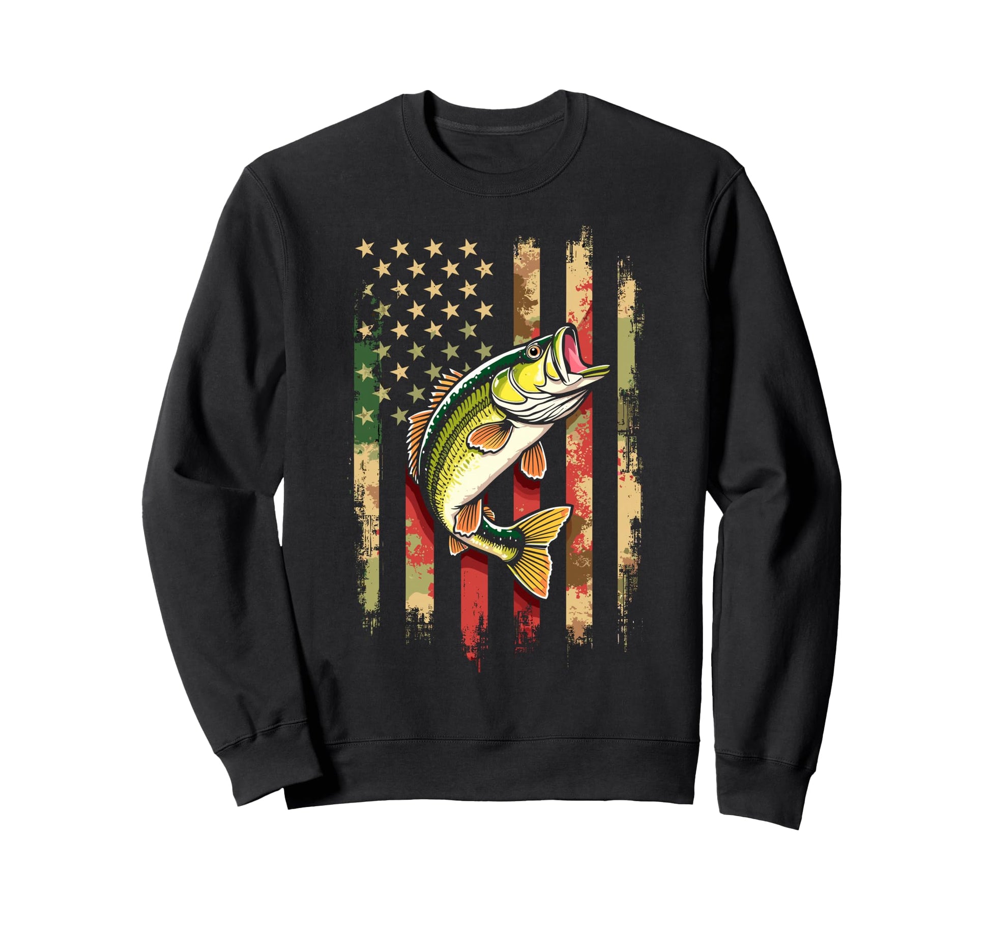 Us American Flag Fishing Lover Fish Sweatshirt - Novelty Apparel Men Women - T-Shirt, Sweatshirt, Hoodie