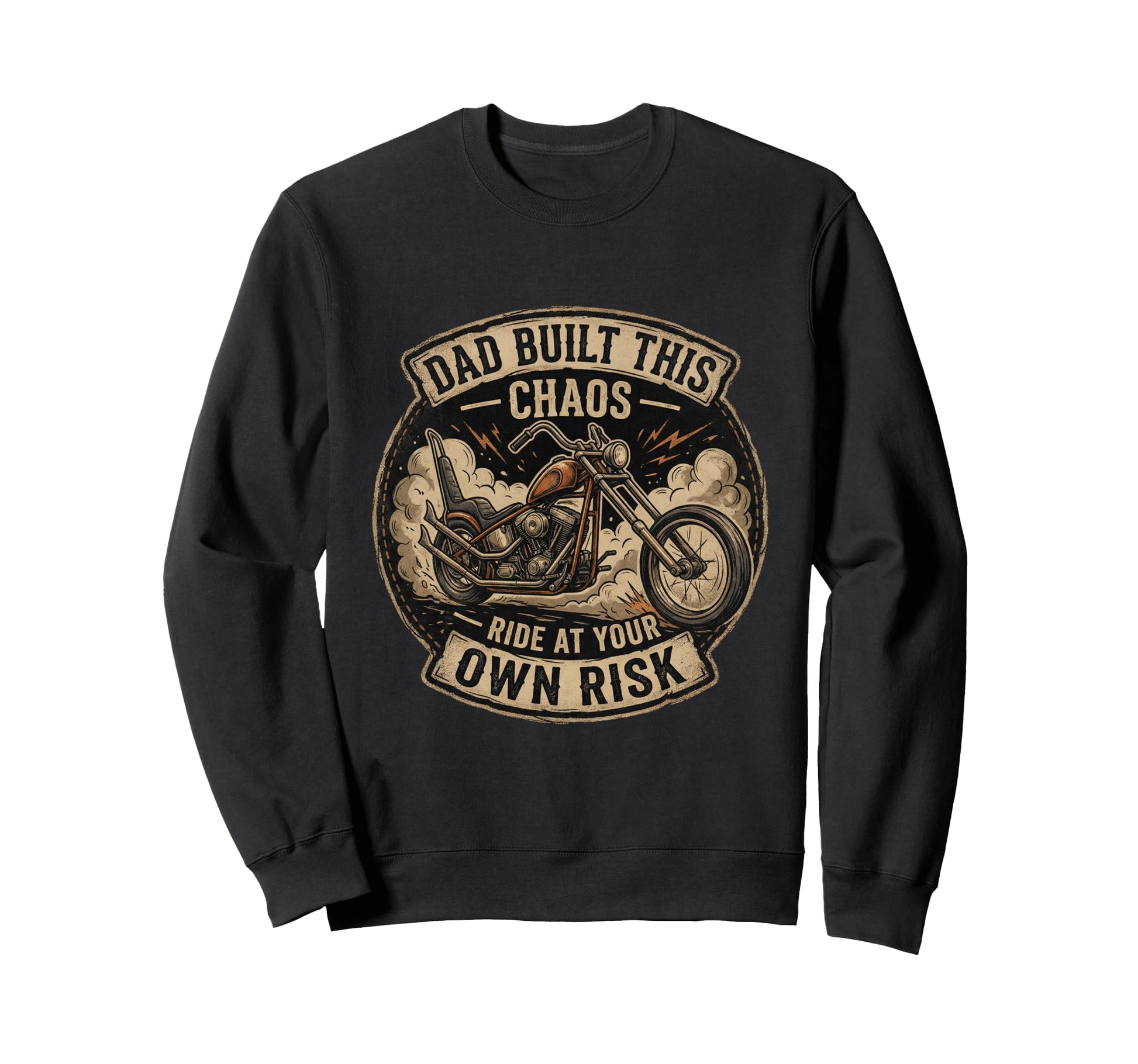 Funny Papa Motorcycle Rider Dad Biker Sweatshirt - Streetwear Style Unisex - T-Shirt, Sweatshirt, Hoodie