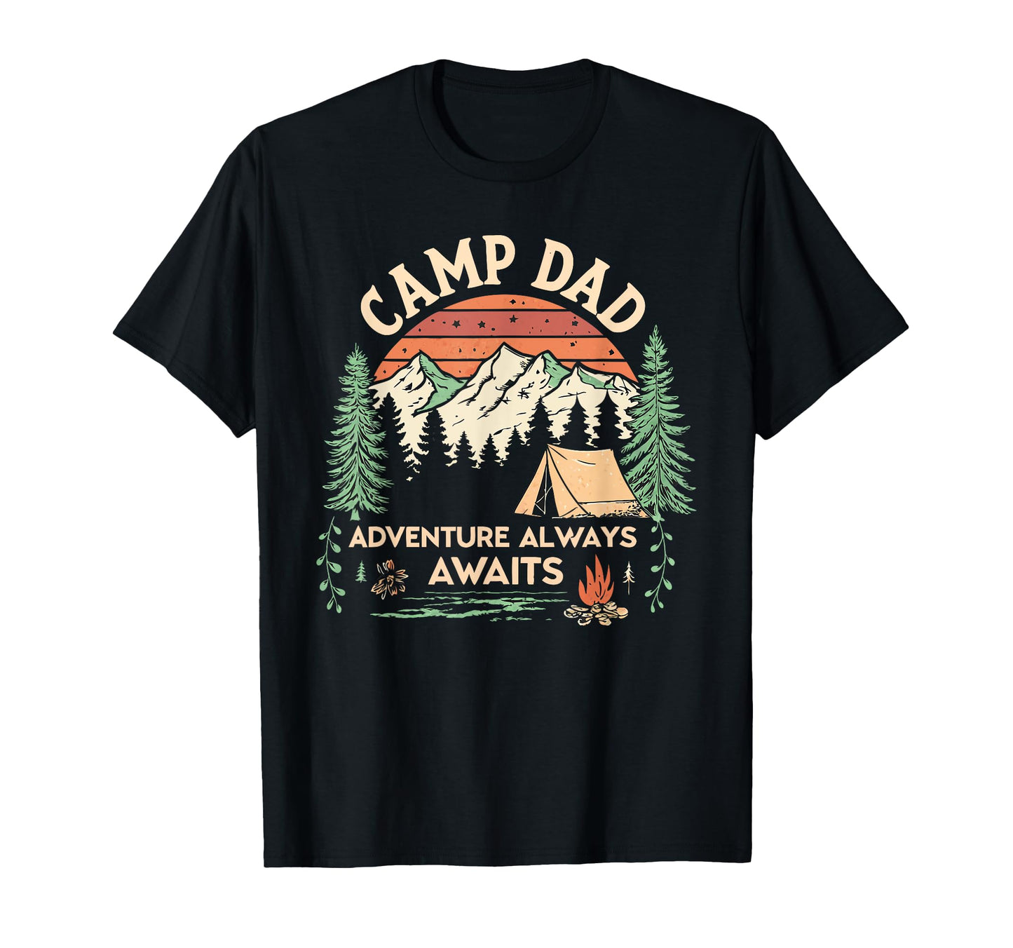 Camp Dad Fathers Day Outdoor Camping T-Shirt - Aesthetic Graphic Unisex - T-Shirt, Sweatshirt, Hoodie