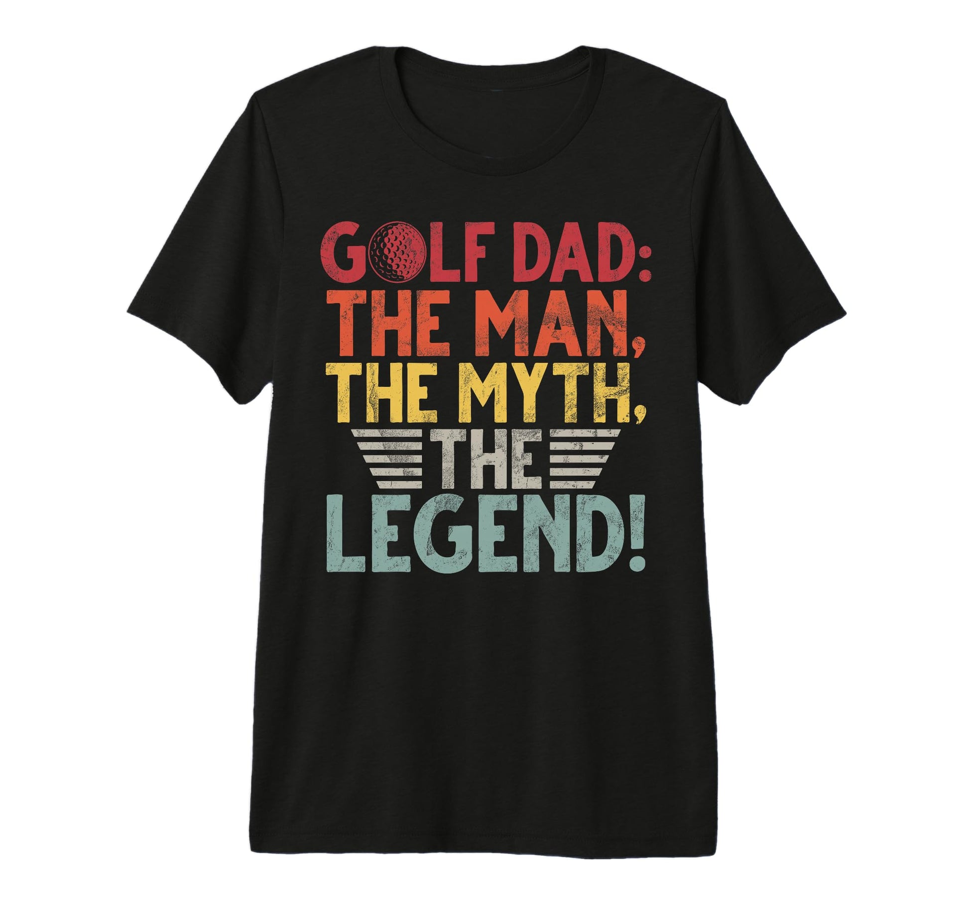 Golf Dad Myth Legend Golf Dad Tri Blend T-Shirt - Aesthetic Graphic Unisex - T-Shirt, Sweatshirt, Hoodie
