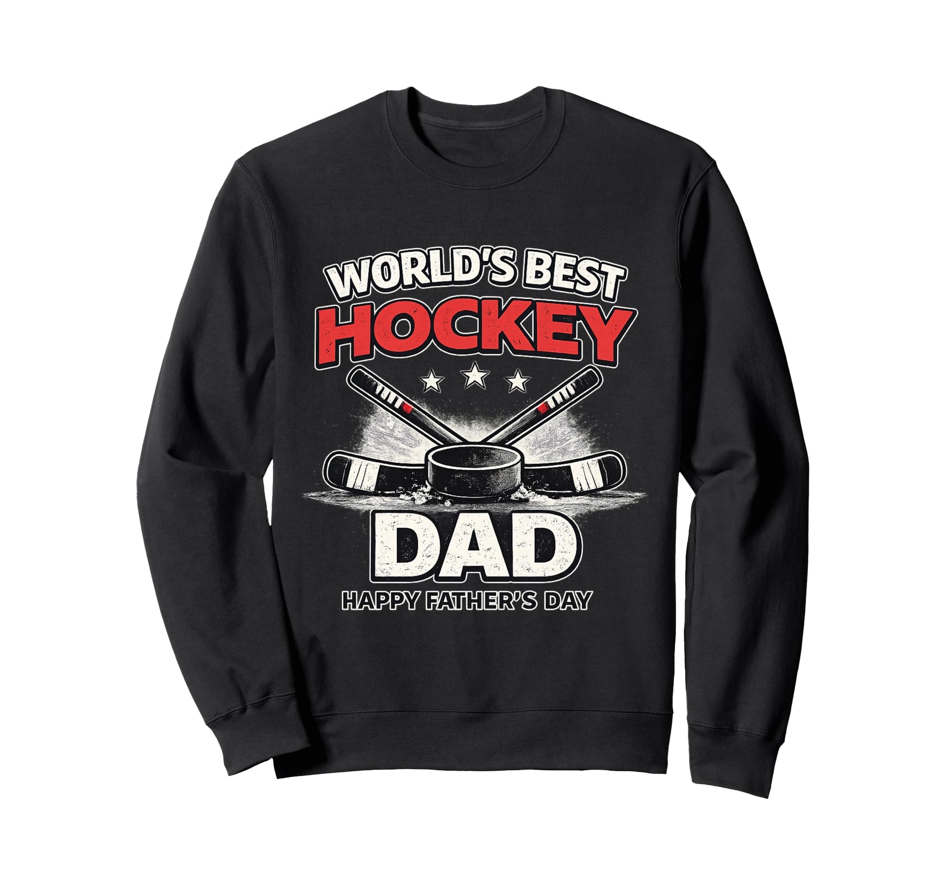 Worlds Best Hockey Dad Funny Ice Sweatshirt - Aesthetic Graphic for Adults - T-Shirt, Sweatshirt, Hoodie