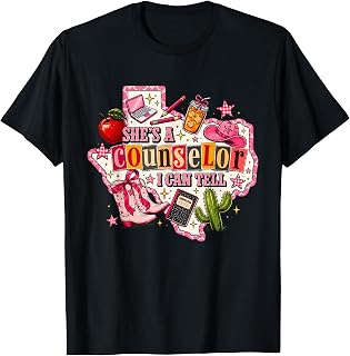 Shes A Counselor I Can Tell Retro Western Design T-Shirt Unisex T-shirt, Sweatshirt, Hoodie, Long Sleeve Tee - T-Shirt, Sweatshirt, Hoodie