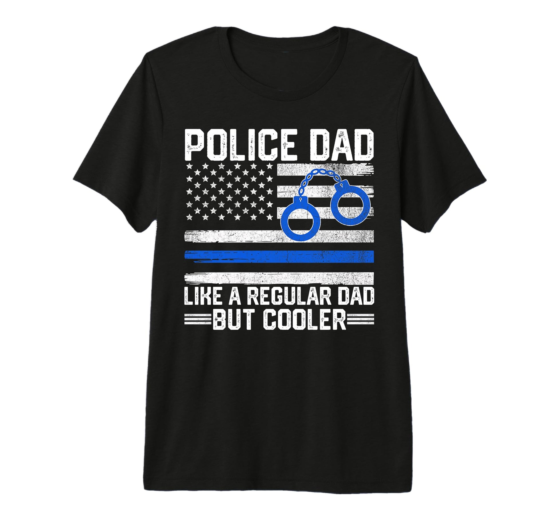 Police Officer Dad American Flag Law T-Shirt - Aesthetic Graphic Men Women - T-Shirt, Sweatshirt, Hoodie
