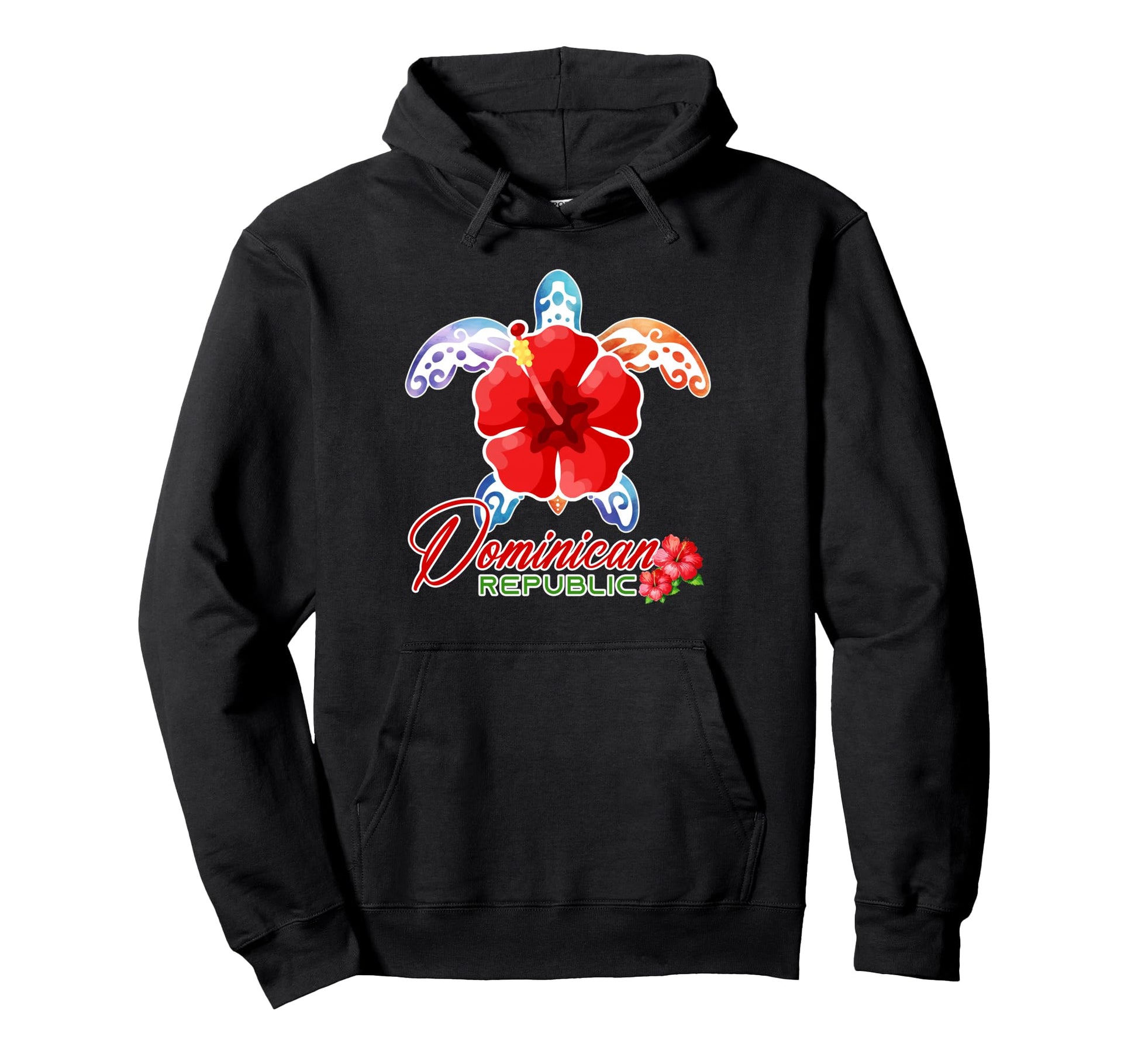 Dominican Republic Sea Turtle Tropical Hoodie - Trendy Graphic Men Women - T-Shirt, Sweatshirt, Hoodie