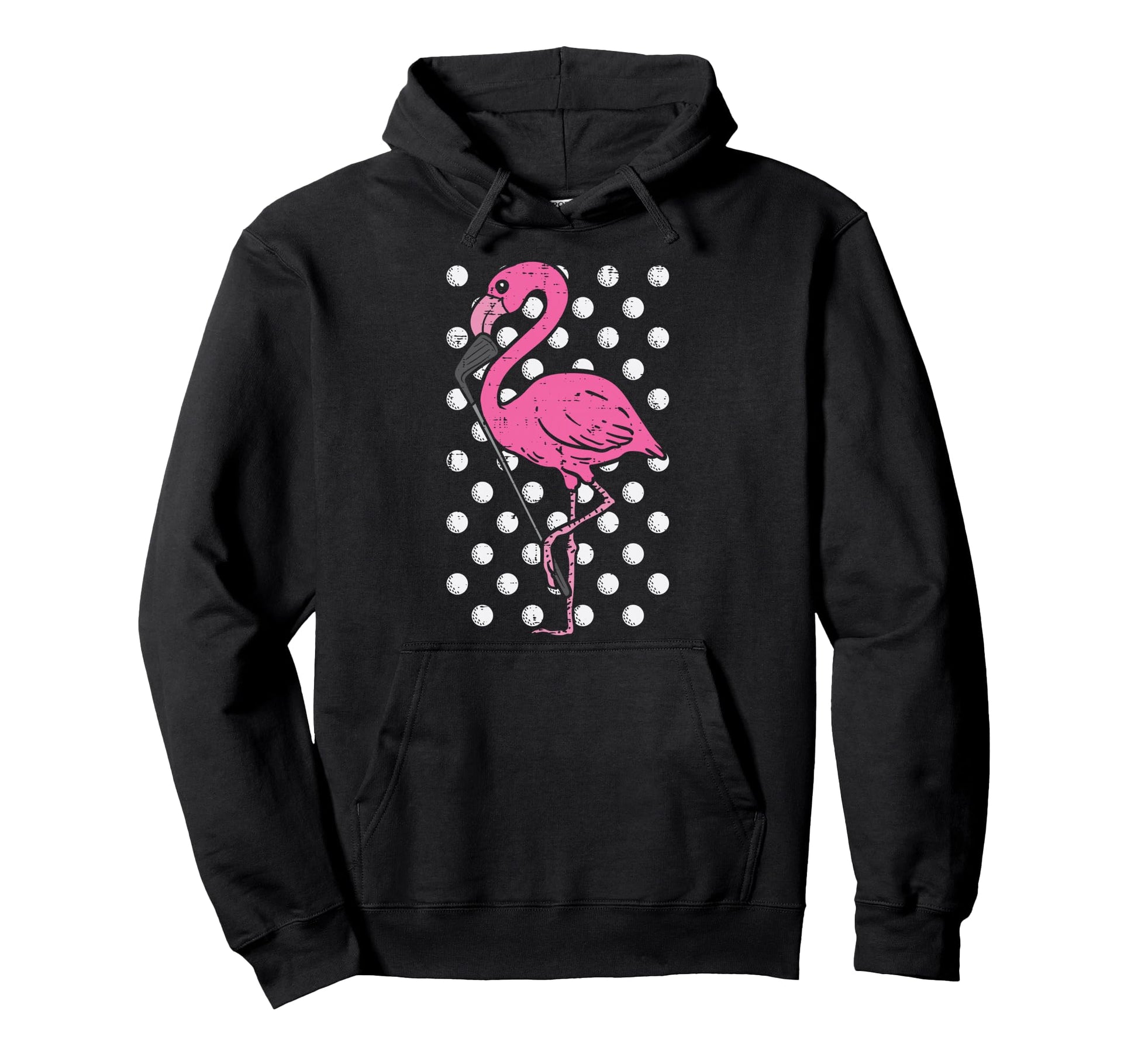 Flamingo Golf Golfing Bird Animal Golfer Hoodie - Streetwear Style Unisex - T-Shirt, Sweatshirt, Hoodie