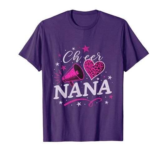 Cheer Nana Mothers Day Cheerleader Grandma T-Shirt - Trendy Graphic Unisex - T-Shirt, Sweatshirt, Hoodie