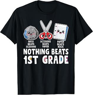 Back to School Nothing Beats 1st Grade Rock Paper Scissors T-Shirt Unisex T-shirt, Sweatshirt, Hoodie, Long Sleeve Tee - T-Shirt, Sweatshirt, Hoodie
