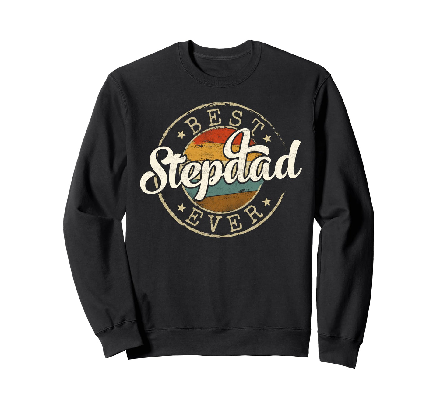 Best Stepdad Ever Stamp Fathers Day Sweatshirt - Aesthetic Graphic Unisex - T-Shirt, Sweatshirt, Hoodie