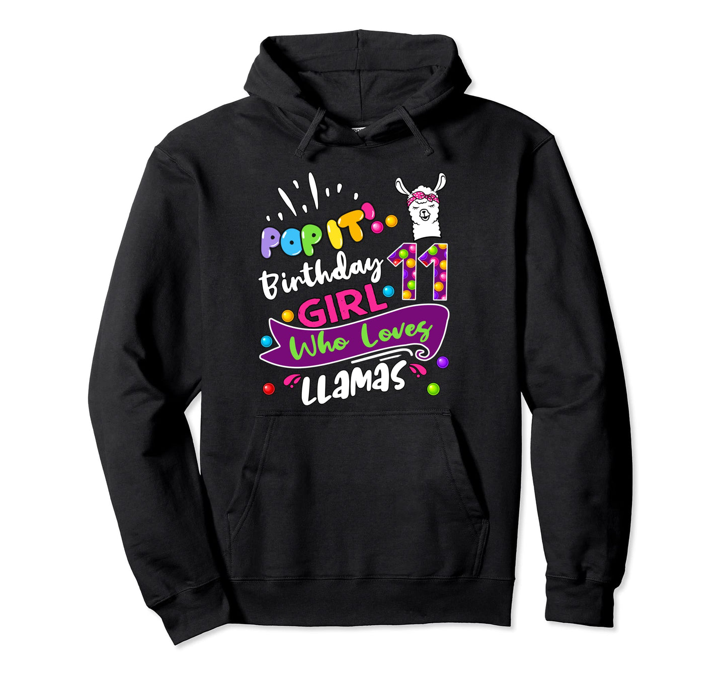 Pop It 11Th Birthday 11 Years Old Alpaca Hoodie - Streetwear Style Unisex - T-Shirt, Sweatshirt, Hoodie