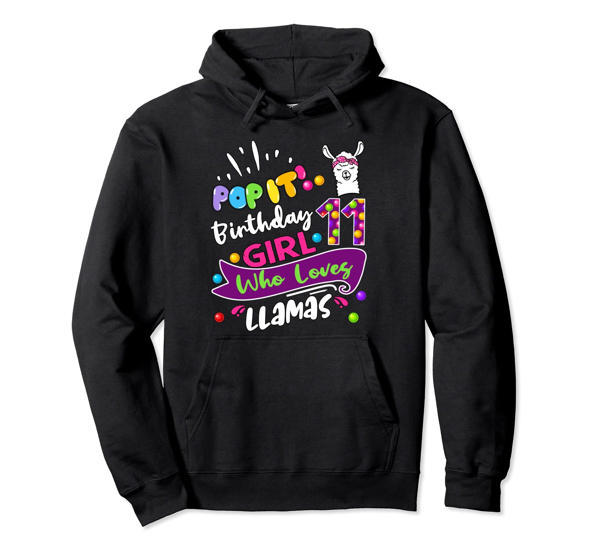 Pop It 11Th Birthday 11 Years Old Alpaca Hoodie - Streetwear Style Unisex - T-Shirt, Sweatshirt, Hoodie