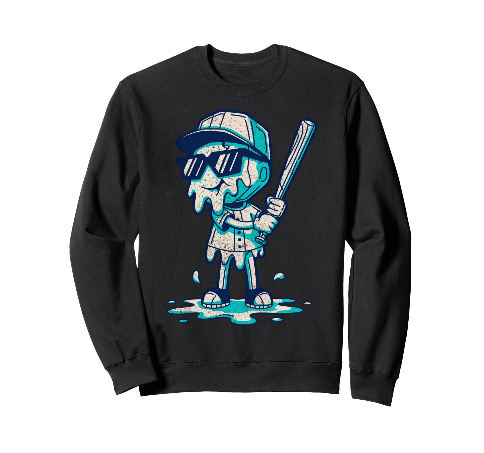 Baseball Ice Cream Drip Gamer Gifts T-Shirt - Novelty Apparel Unisex - T-Shirt, Sweatshirt, Hoodie