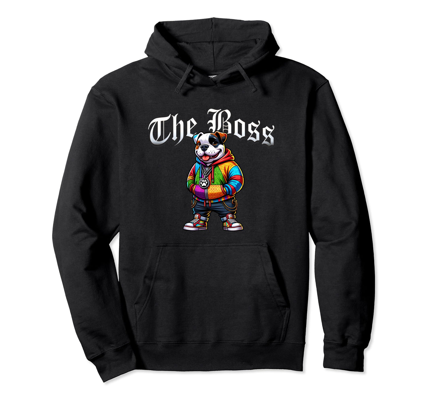 American Bulldog Boss Jacket Outfit Hoodie - Minimalist Print for Adults - T-Shirt, Sweatshirt, Hoodie