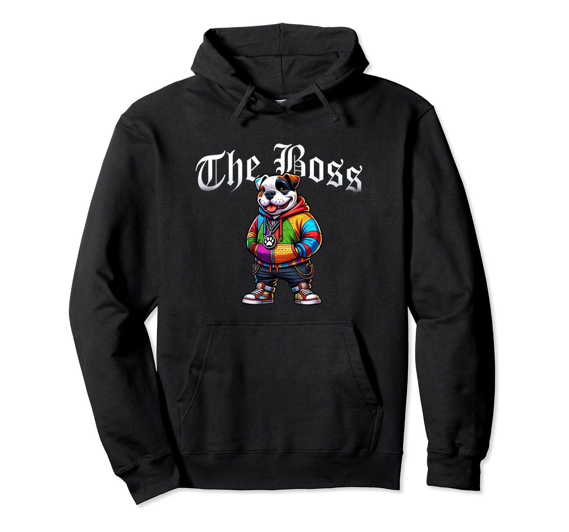 American Bulldog Boss Jacket Outfit Hoodie - Minimalist Print for Adults - T-Shirt, Sweatshirt, Hoodie