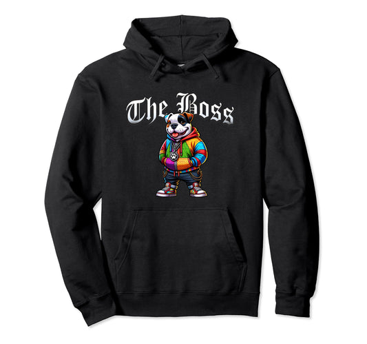 American Bulldog Boss Jacket Outfit Hoodie - Minimalist Print for Adults - T-Shirt, Sweatshirt, Hoodie