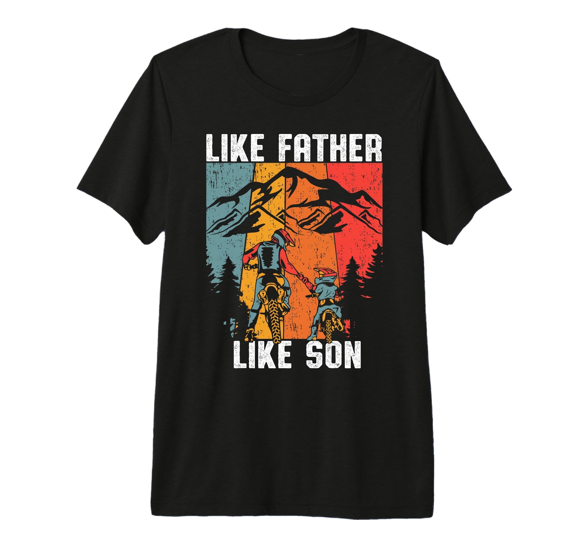 Dirt Bike Family Father Son Motocross T-Shirt - Unique Graphic Men Women - T-Shirt, Sweatshirt, Hoodie
