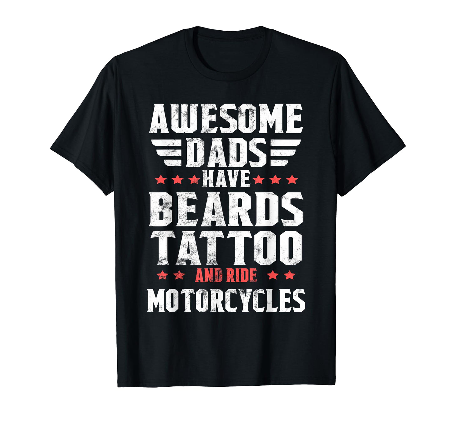 Awesome Dad Beard Tattoos And T-Shirt - Minimalist Print Unisex - T-Shirt, Sweatshirt, Hoodie