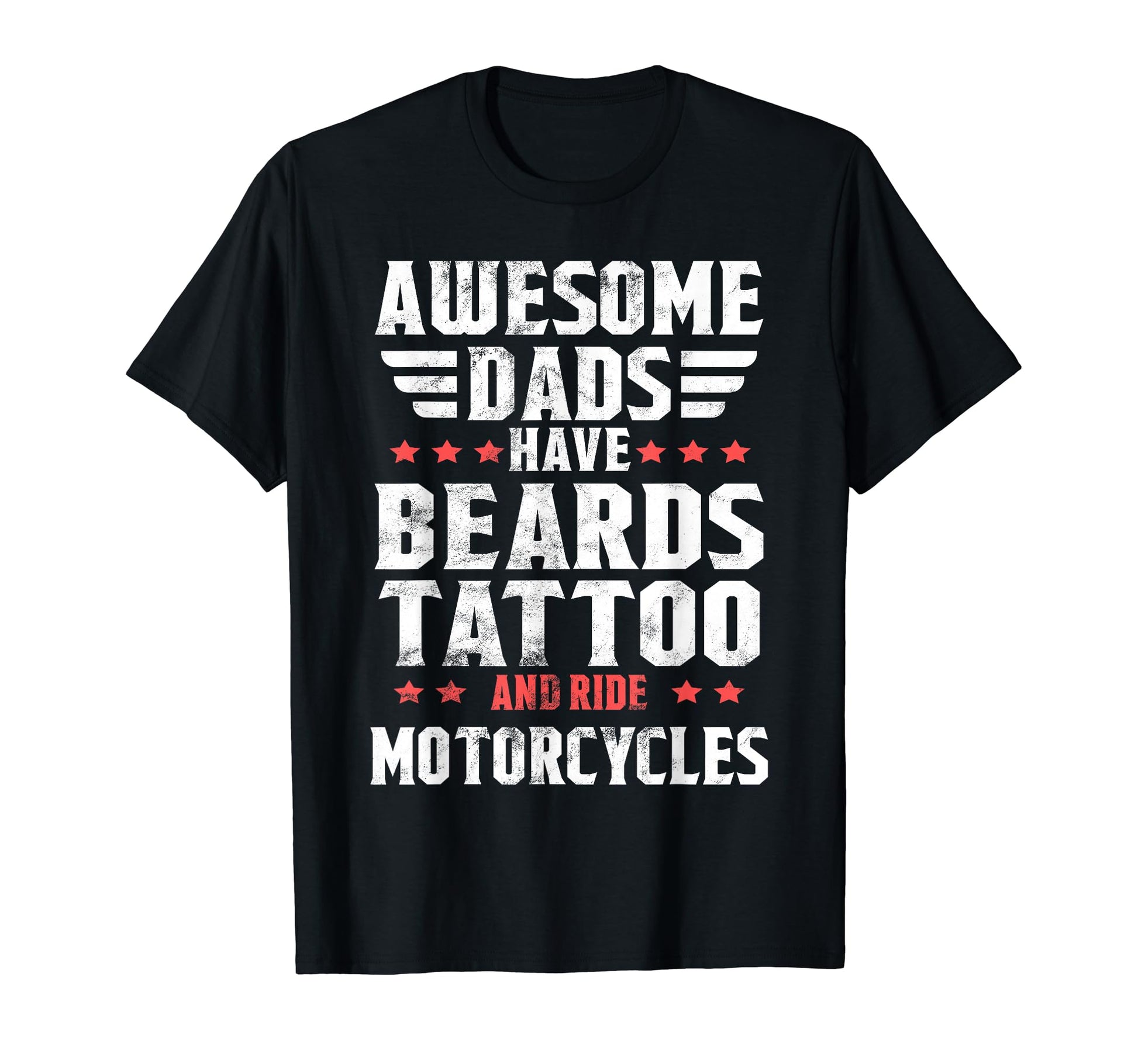 Awesome Dad Beard Tattoos And T-Shirt - Minimalist Print Unisex - T-Shirt, Sweatshirt, Hoodie