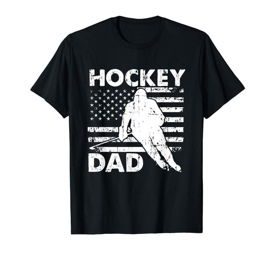 American Flag Hockey Dad Coach T-Shirt - Aesthetic Graphic for Adults - T-Shirt, Sweatshirt, Hoodie