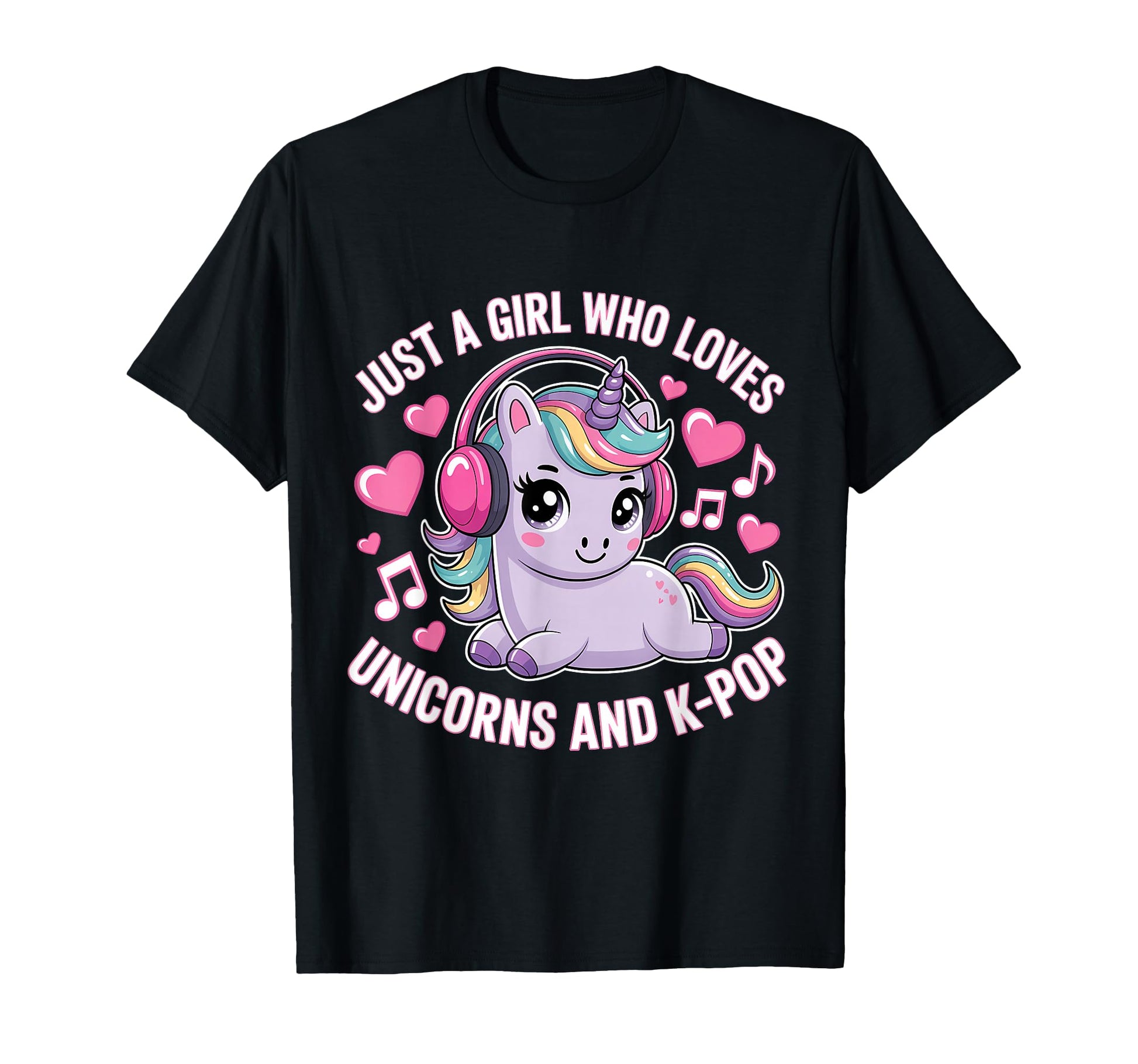 Just Who Loves Unicorns And K Pop K T-Shirt - Custom Art Print Men Women - T-Shirt, Sweatshirt, Hoodie