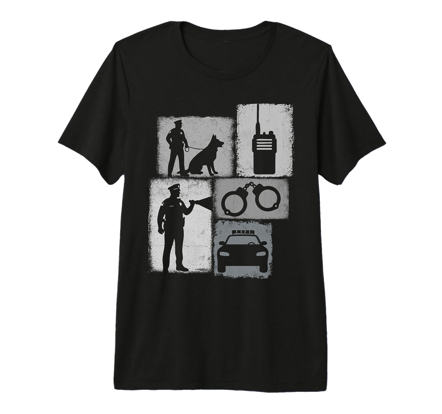 Police Officer Collage Police Tri Blend T-Shirt - Unique Graphic Unisex - T-Shirt, Sweatshirt, Hoodie