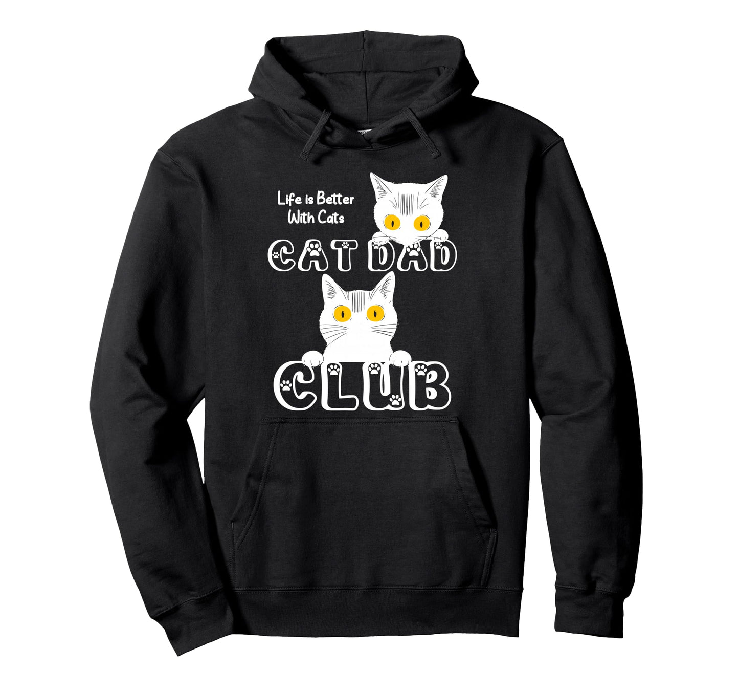 Funny Cat Dad Club Husband Birthday Hoodie - Aesthetic Graphic for Adults - T-Shirt, Sweatshirt, Hoodie