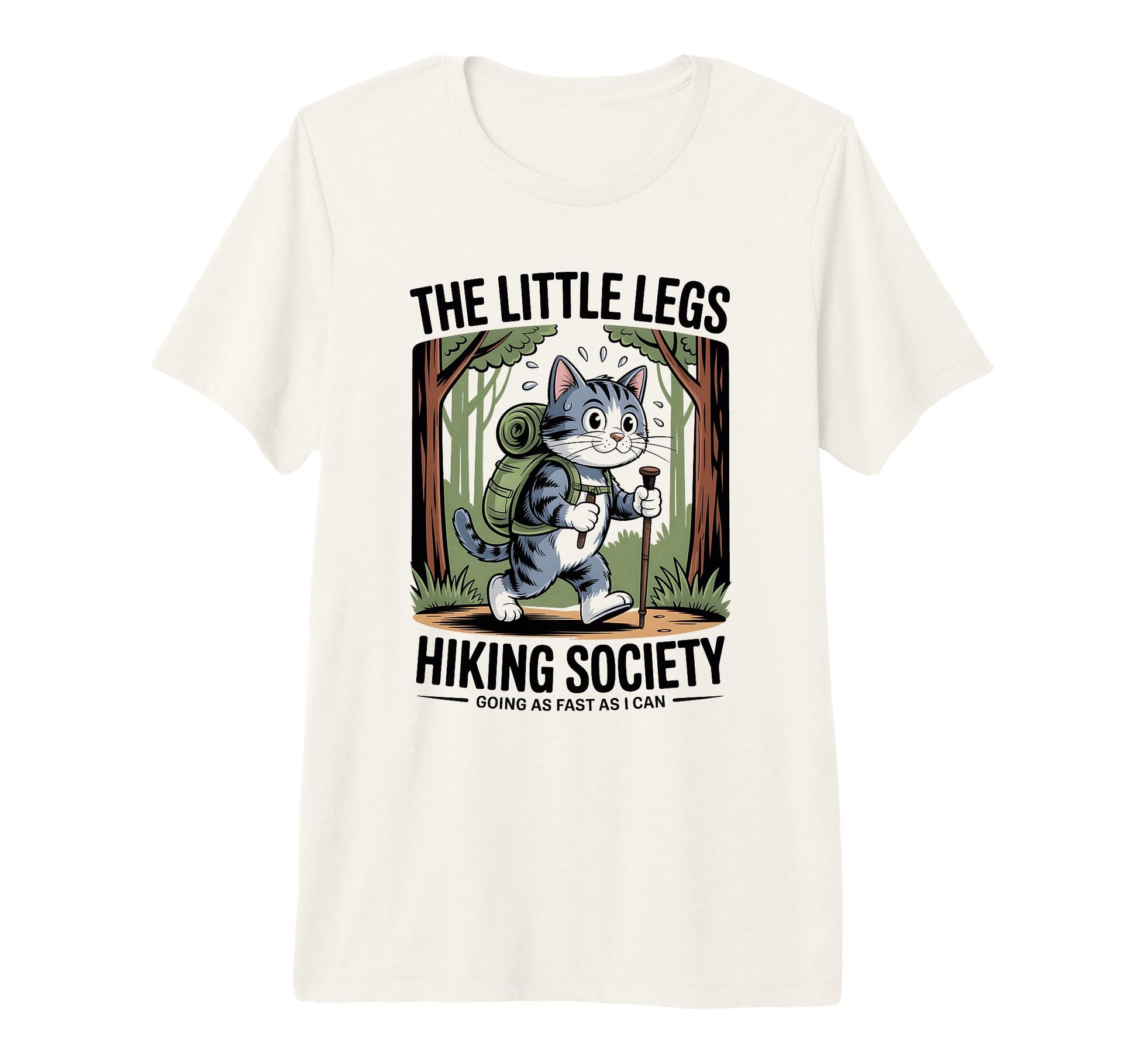 Funny Cat Hiker Hikers Hiking Walking T-Shirt - Trendy Graphic Men Women - T-Shirt, Sweatshirt, Hoodie