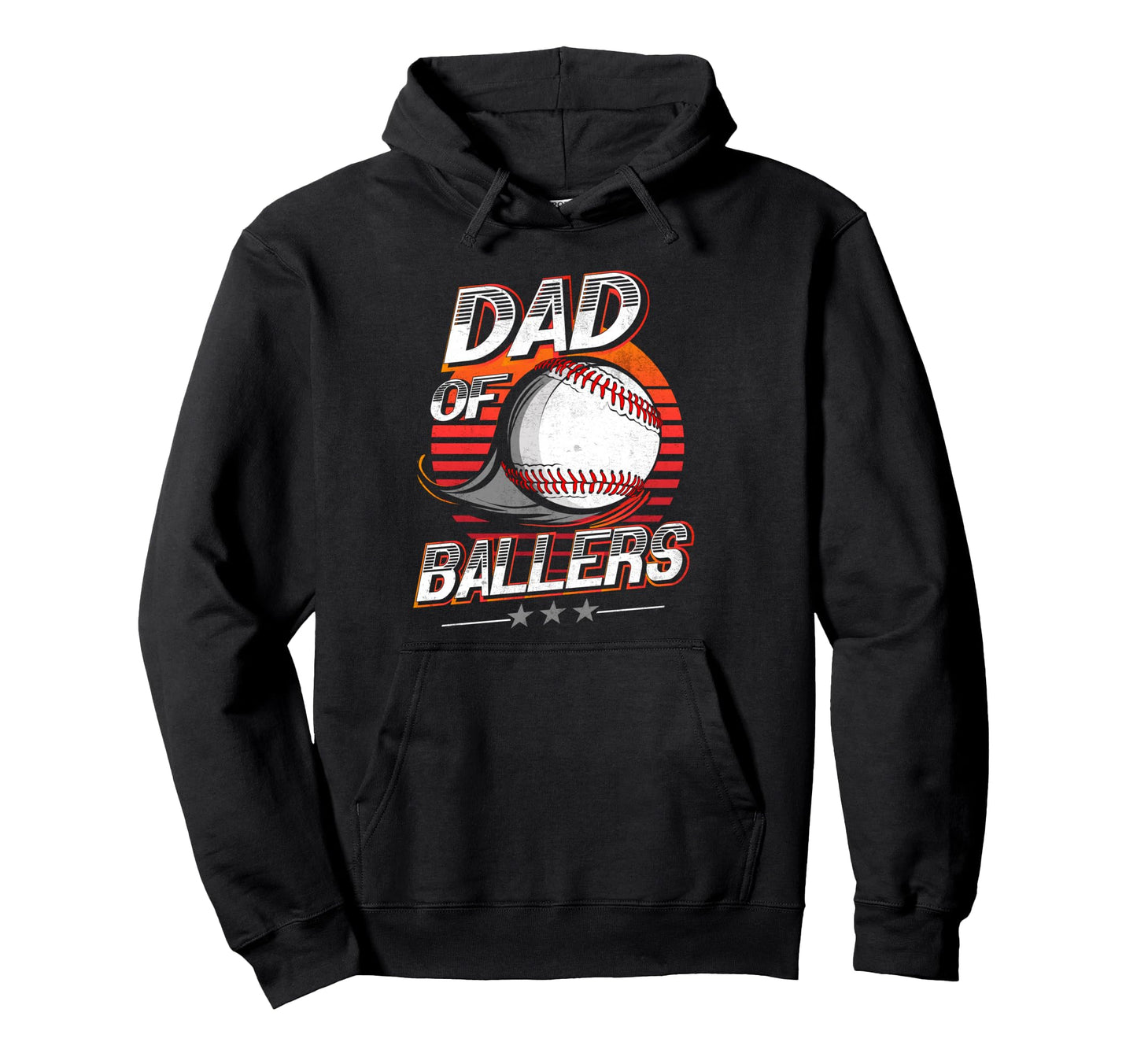 Dad Ballers Volleyball Baseball Dad Hoodie - Unique Graphic for Adults - T-Shirt, Sweatshirt, Hoodie