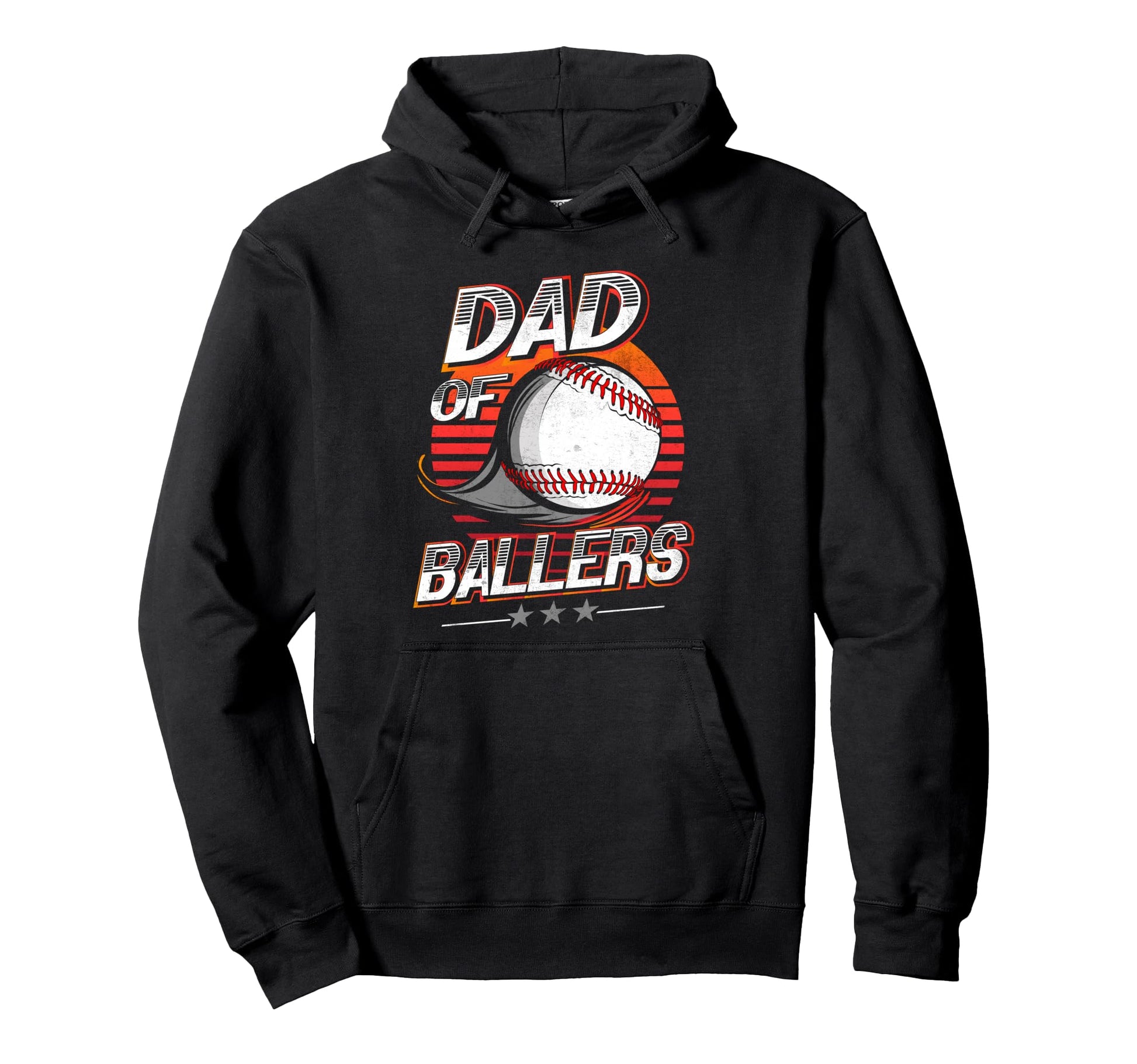Dad Ballers Volleyball Baseball Dad Hoodie - Unique Graphic for Adults - T-Shirt, Sweatshirt, Hoodie