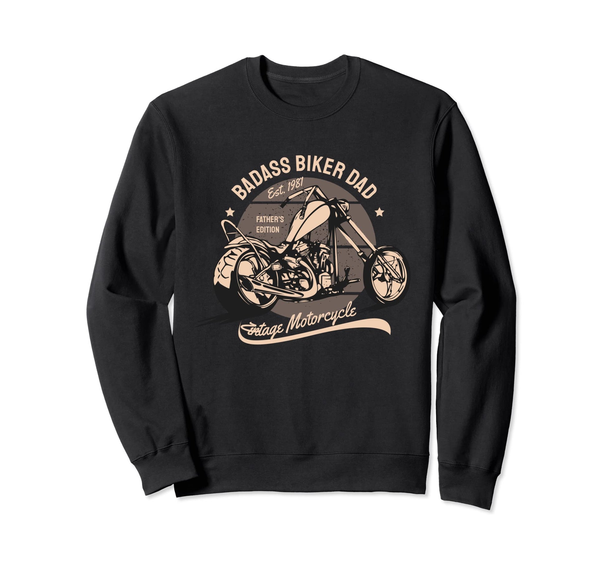 Badass Biker Dad Gift Father Sweatshirt - Casual Everyday Wear for Adults - T-Shirt, Sweatshirt, Hoodie