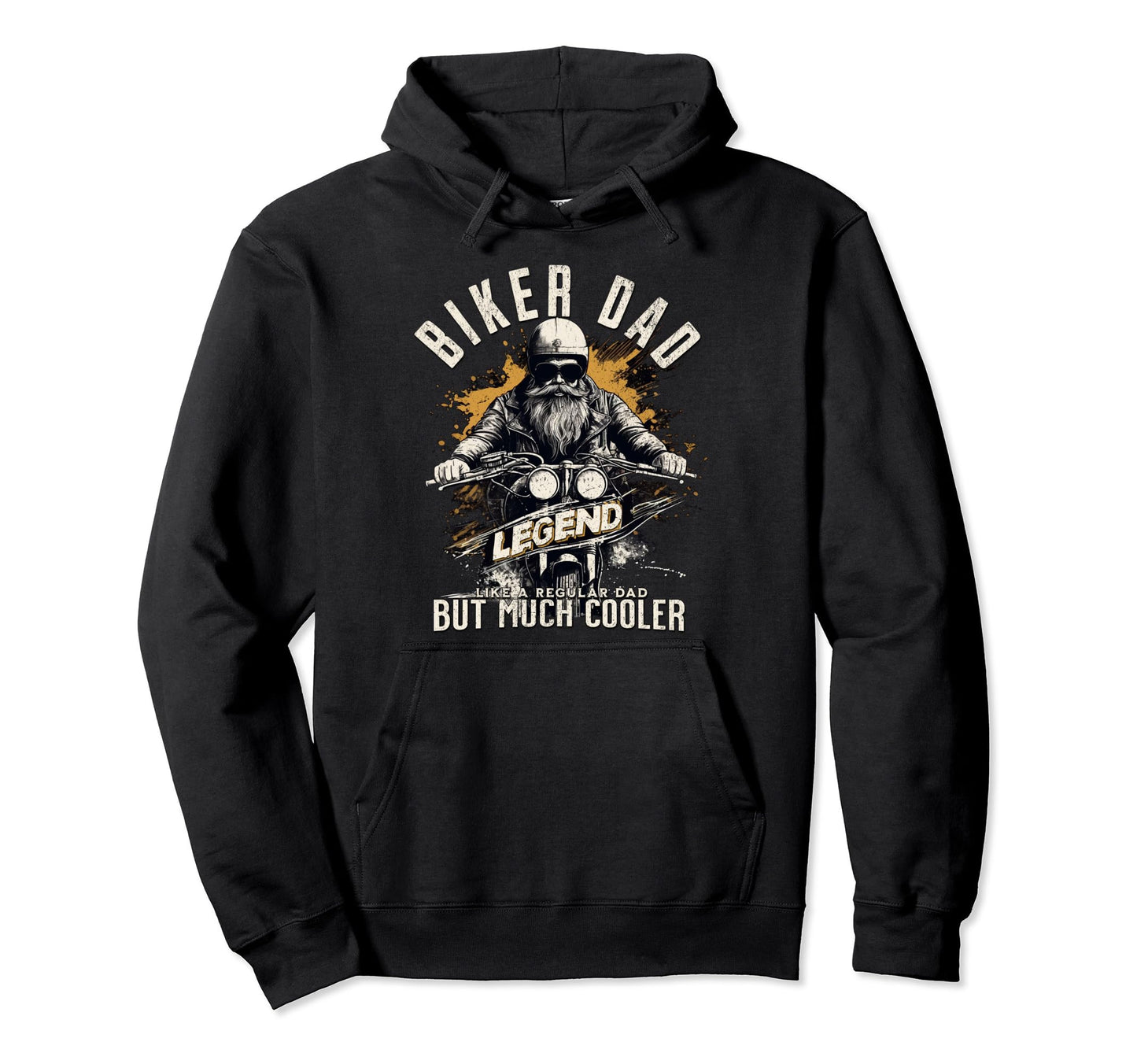 Biker Dad Legend Dad Motorcycle Hoodie - Minimalist Print for Adults - T-Shirt, Sweatshirt, Hoodie