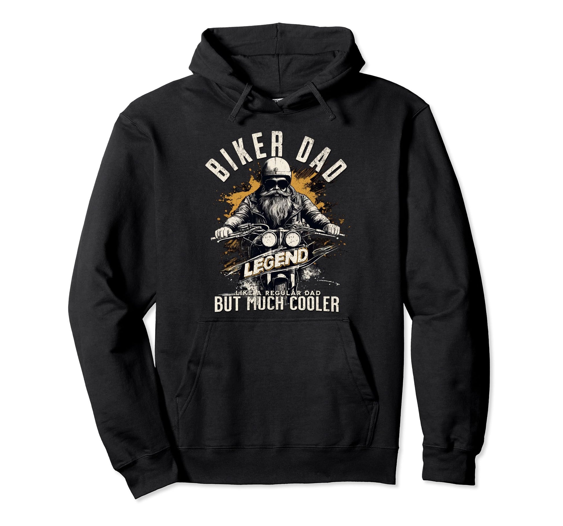 Biker Dad Legend Dad Motorcycle Hoodie - Minimalist Print for Adults - T-Shirt, Sweatshirt, Hoodie