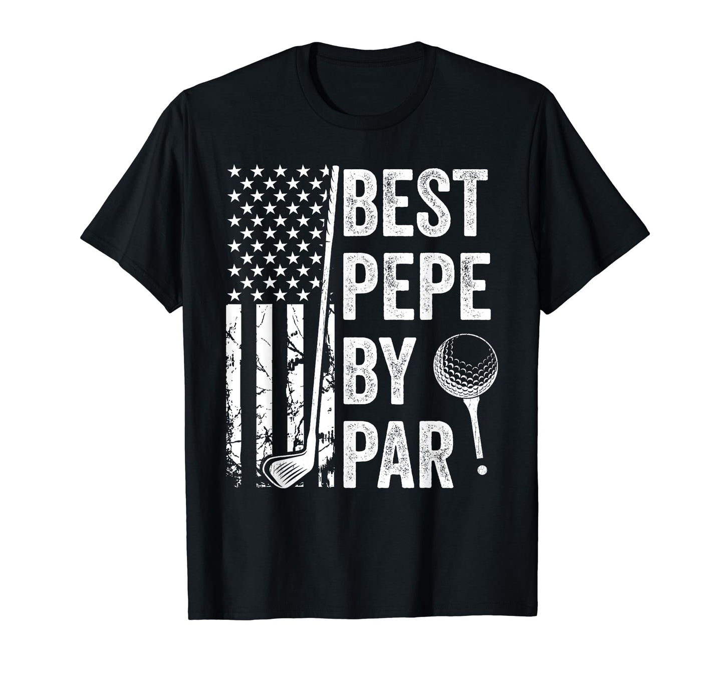 Best Pepe Par Usa Flag Golf Fathers T-Shirt - Aesthetic Graphic for Adults - T-Shirt, Sweatshirt, Hoodie