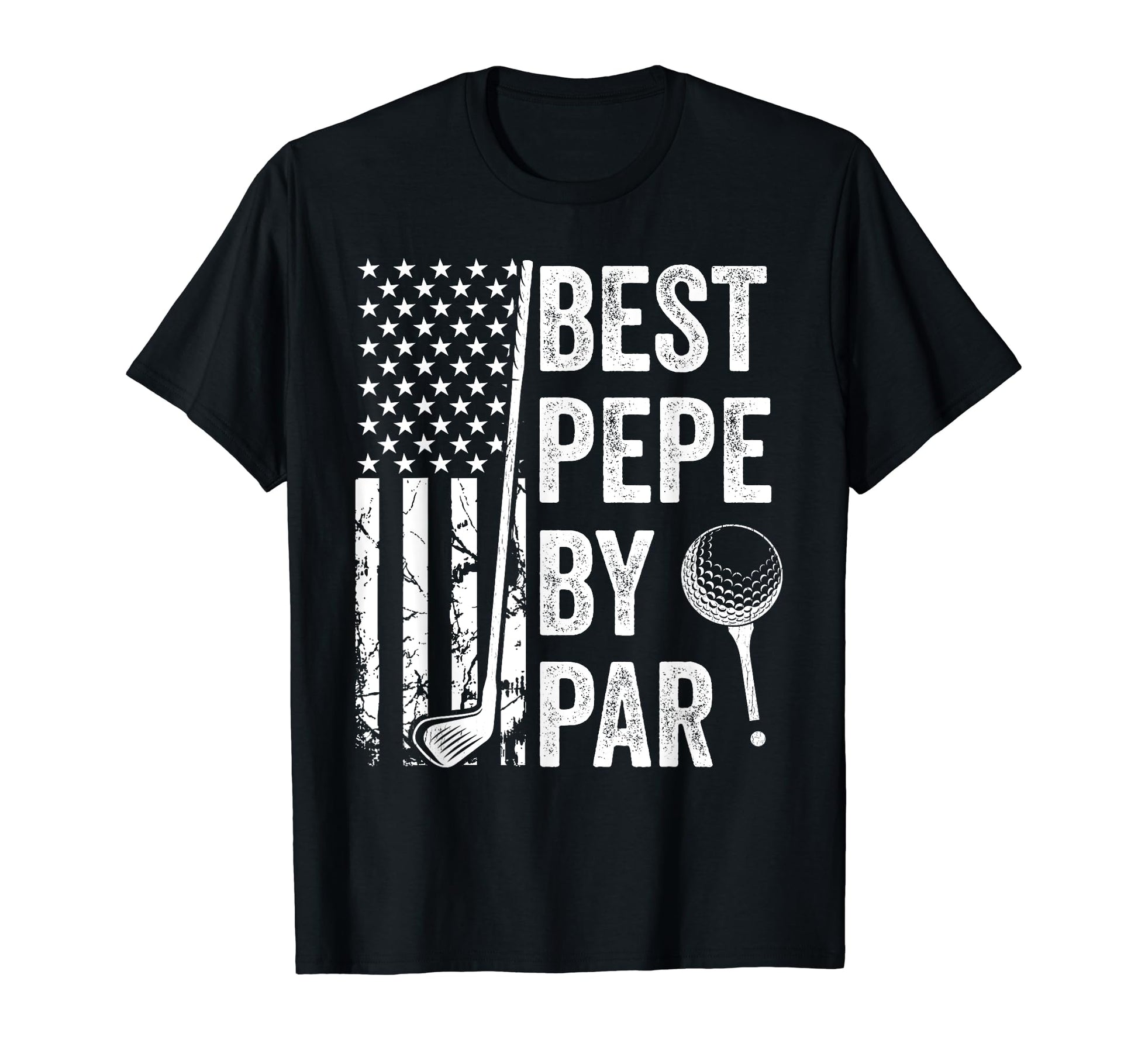 Best Pepe Par Usa Flag Golf Fathers T-Shirt - Aesthetic Graphic for Adults - T-Shirt, Sweatshirt, Hoodie