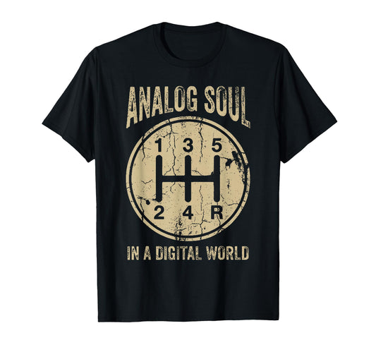 Analog Soul Digital World Mechanical Art T-Shirt - Graphic Print for Adults - T-Shirt, Sweatshirt, Hoodie
