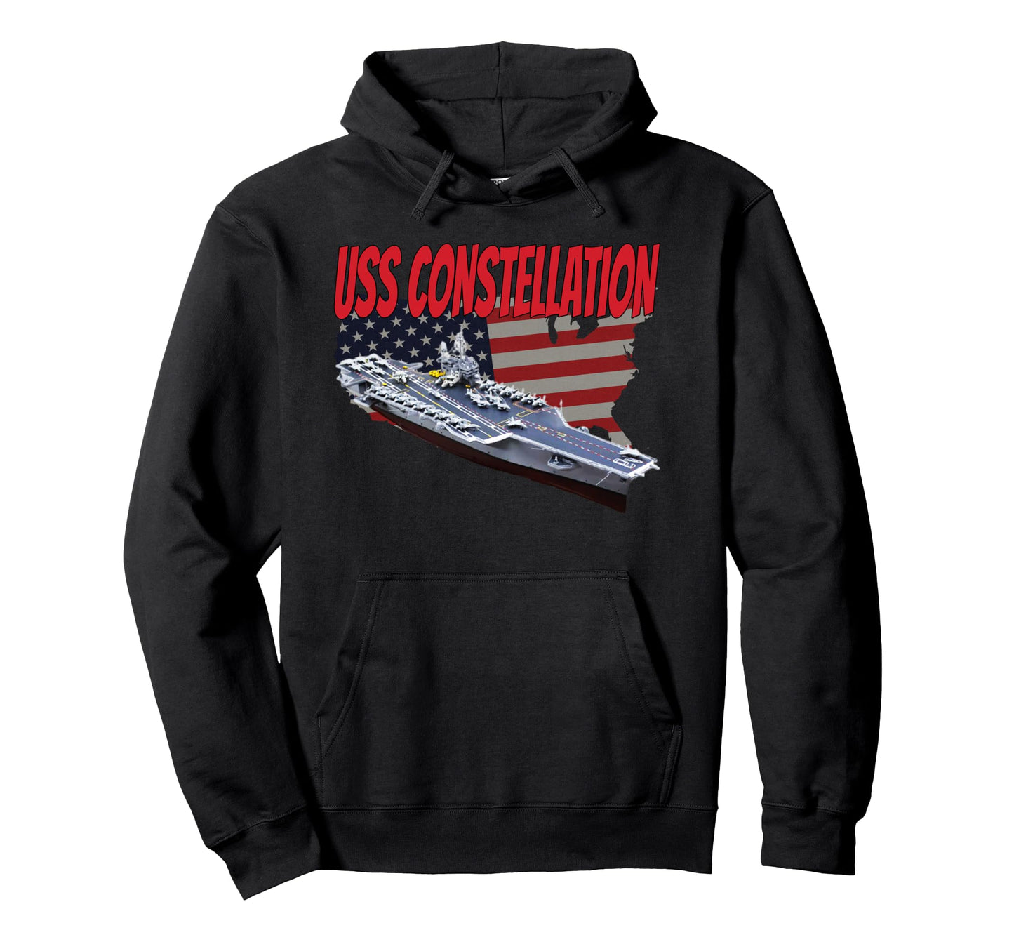 Aircraft Carrier Uss Constellation Hoodie - Fun Novelty Design Men Women - T-Shirt, Sweatshirt, Hoodie