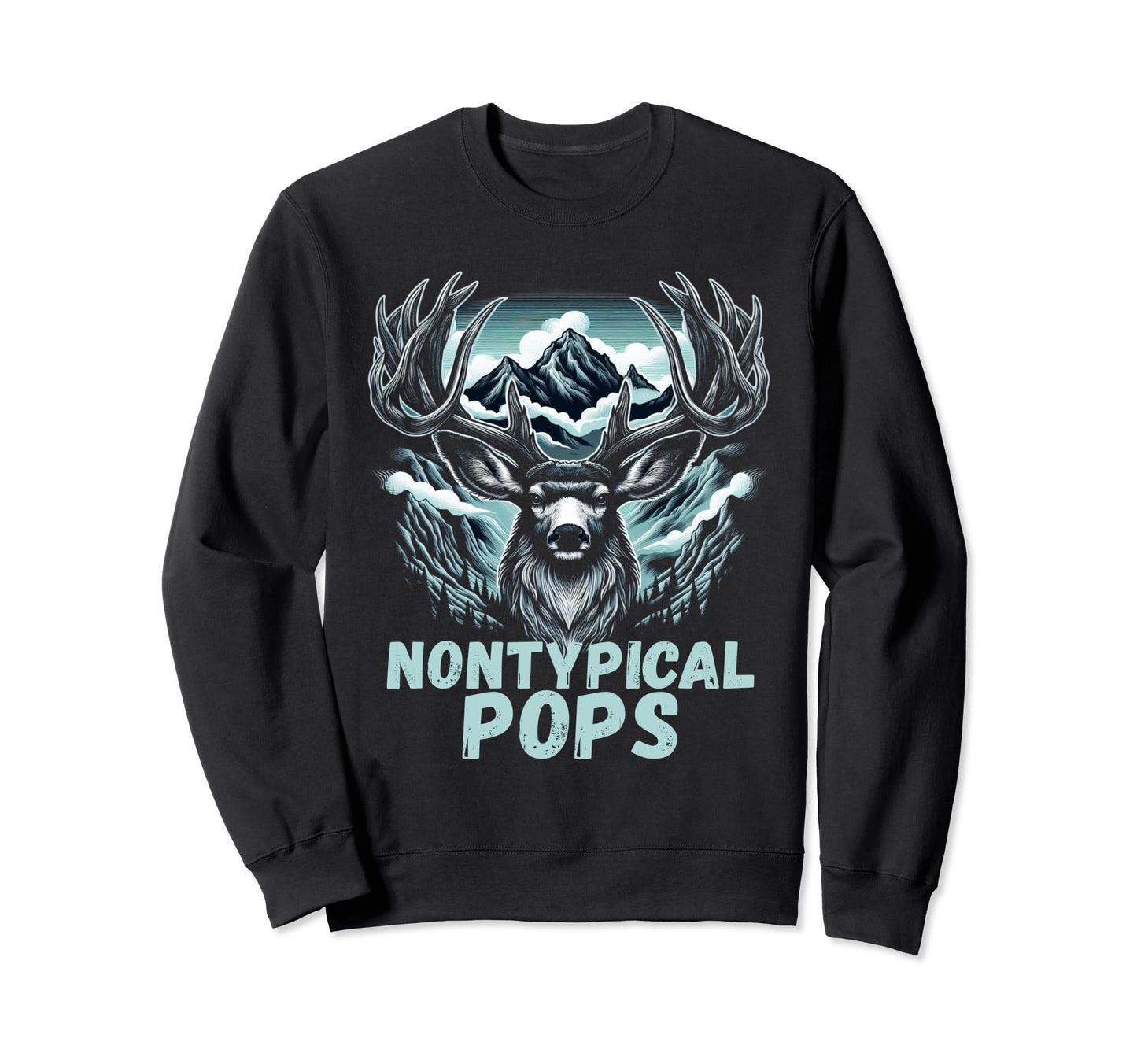 Fathers Day Mens Mule Deer Hunting Sweatshirt - Unique Graphic Unisex - T-Shirt, Sweatshirt, Hoodie