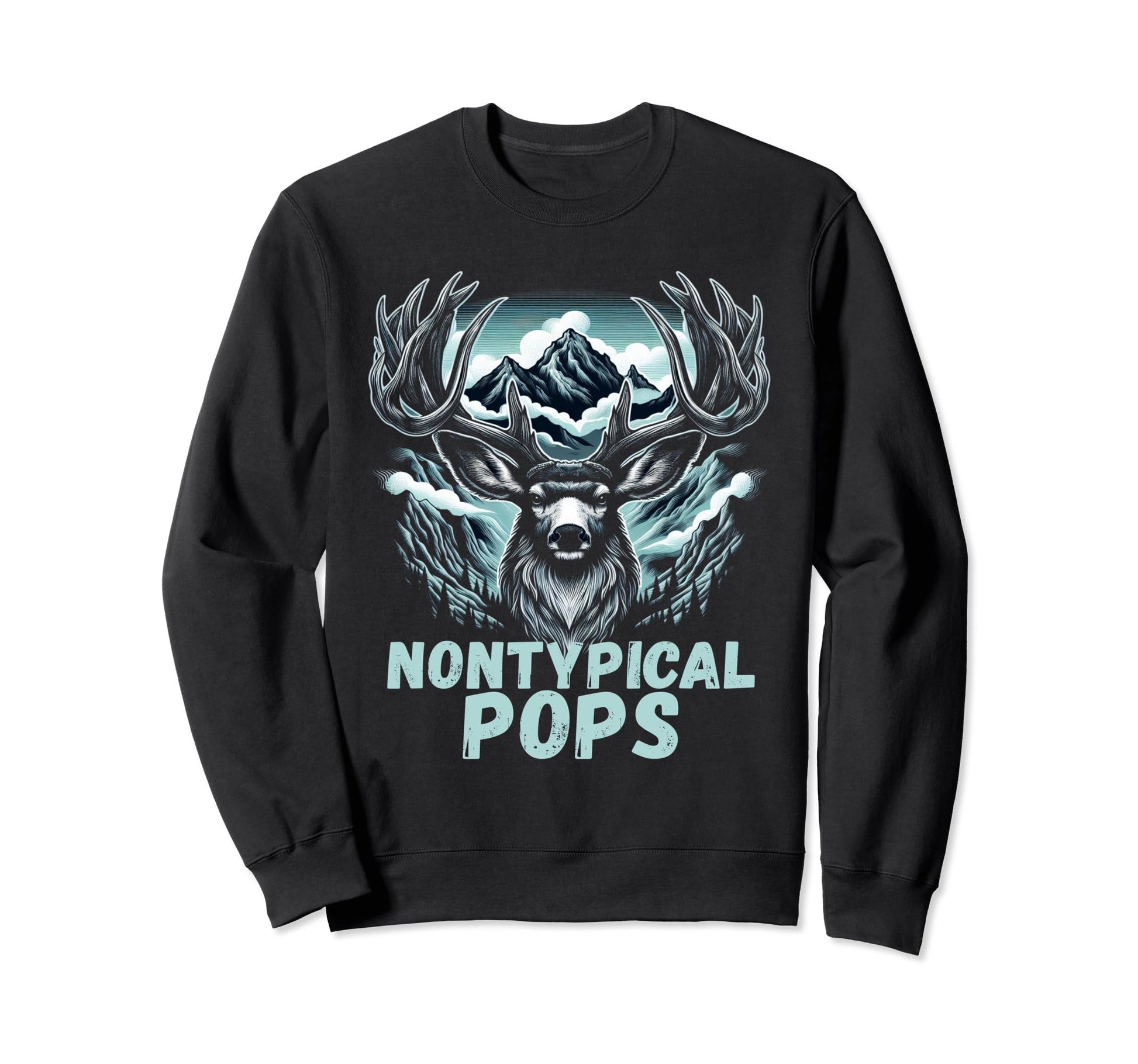Fathers Day Mens Mule Deer Hunting Sweatshirt - Unique Graphic Unisex - T-Shirt, Sweatshirt, Hoodie