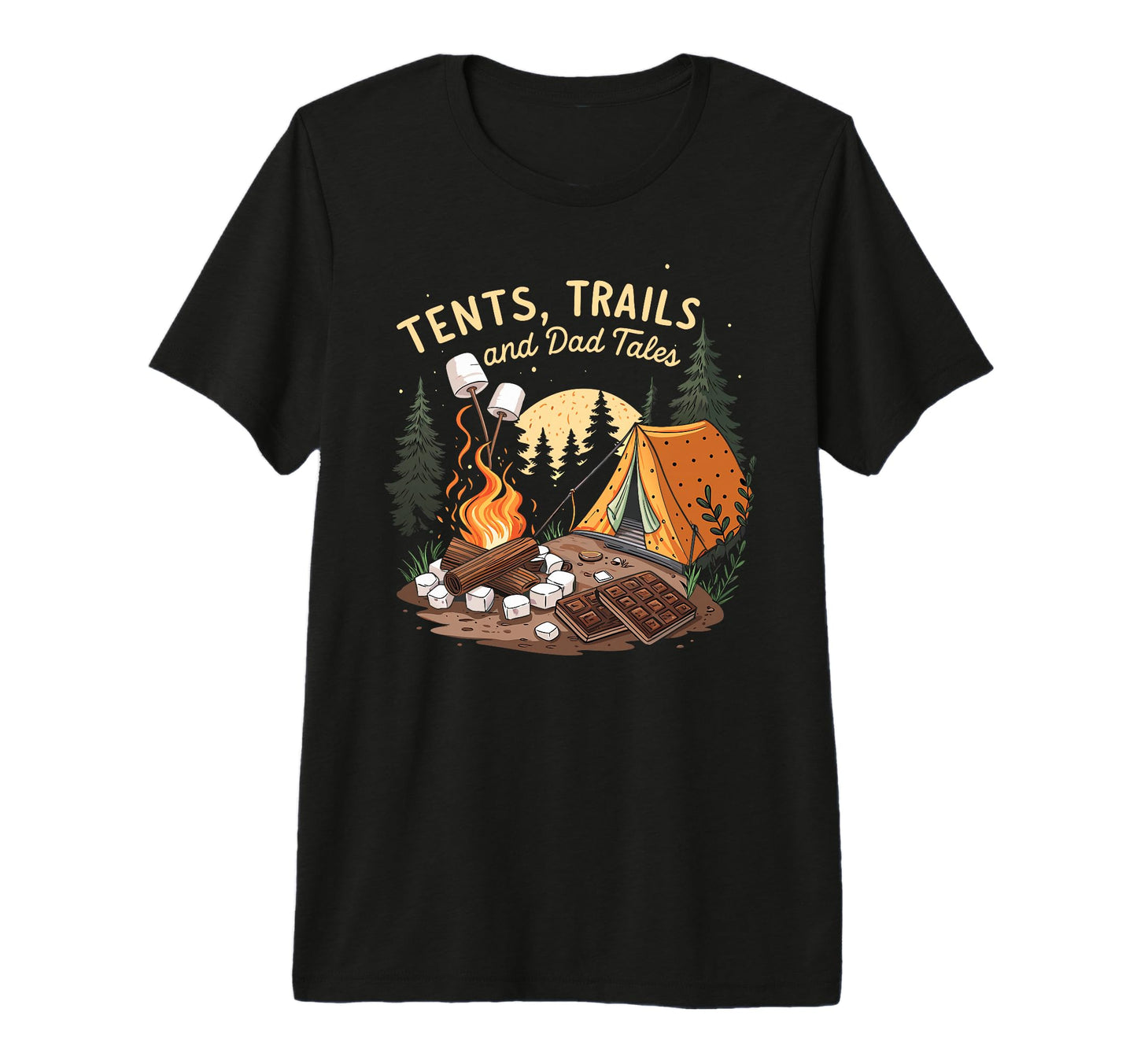 Mens Camping Together Dad Tri Blend T-Shirt - Graphic Print Men Women - T-Shirt, Sweatshirt, Hoodie