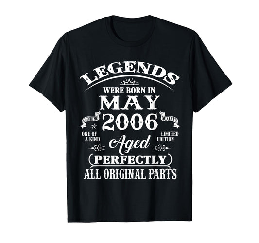 20Th Birthday Gift Legend Born T-Shirt - Casual Everyday Wear for Adults - T-Shirt, Sweatshirt, Hoodie