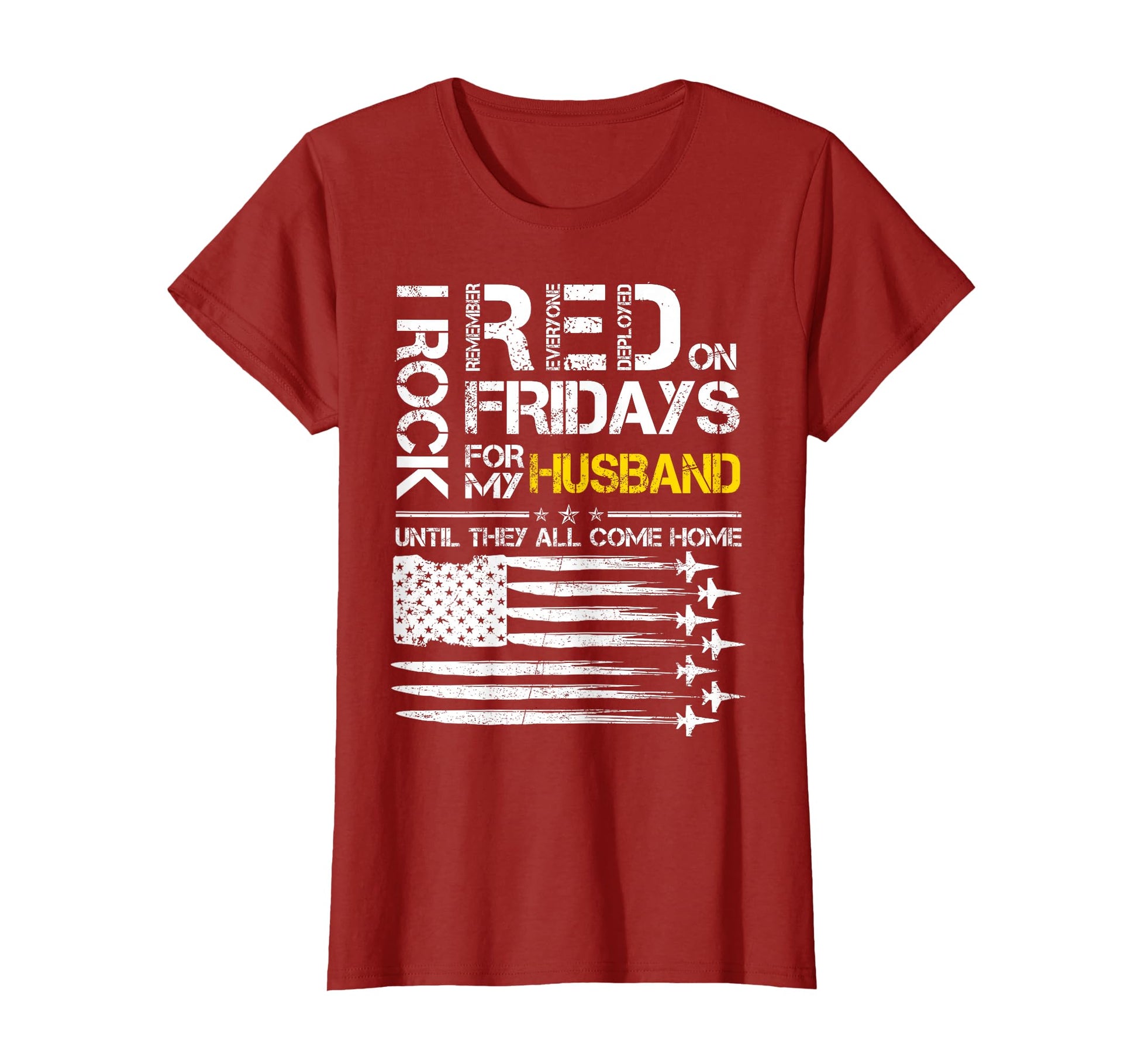 I Rock Red Friday My Husband Air Force T-Shirt - Minimalist Print Unisex - T-Shirt, Sweatshirt, Hoodie