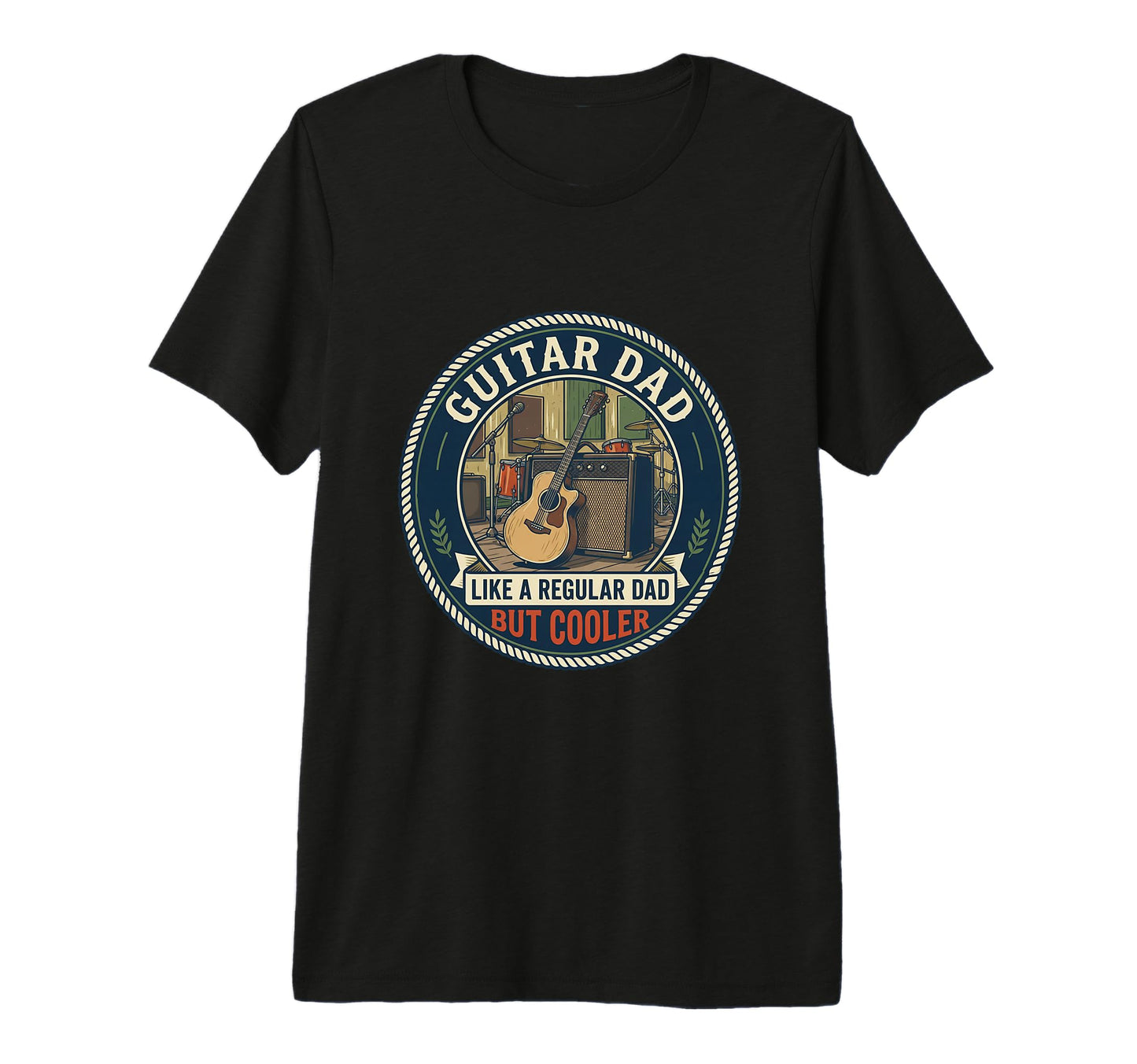 Mens Guitar Dad Musician Acoustic Band T-Shirt - Graphic Print for Adults - T-Shirt, Sweatshirt, Hoodie