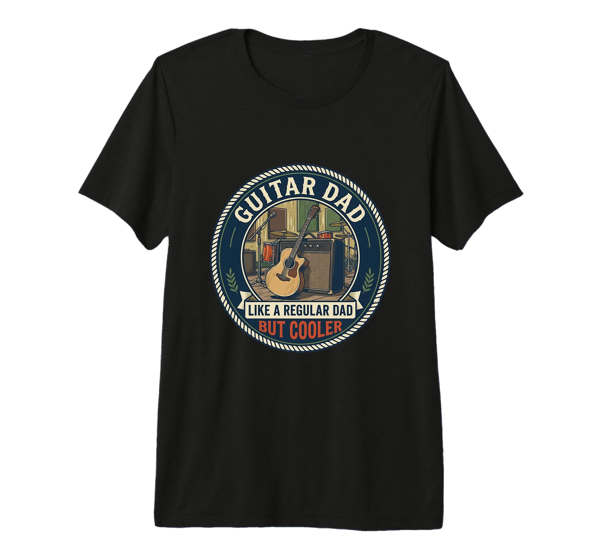 Mens Guitar Dad Musician Acoustic Band T-Shirt - Graphic Print for Adults - T-Shirt, Sweatshirt, Hoodie