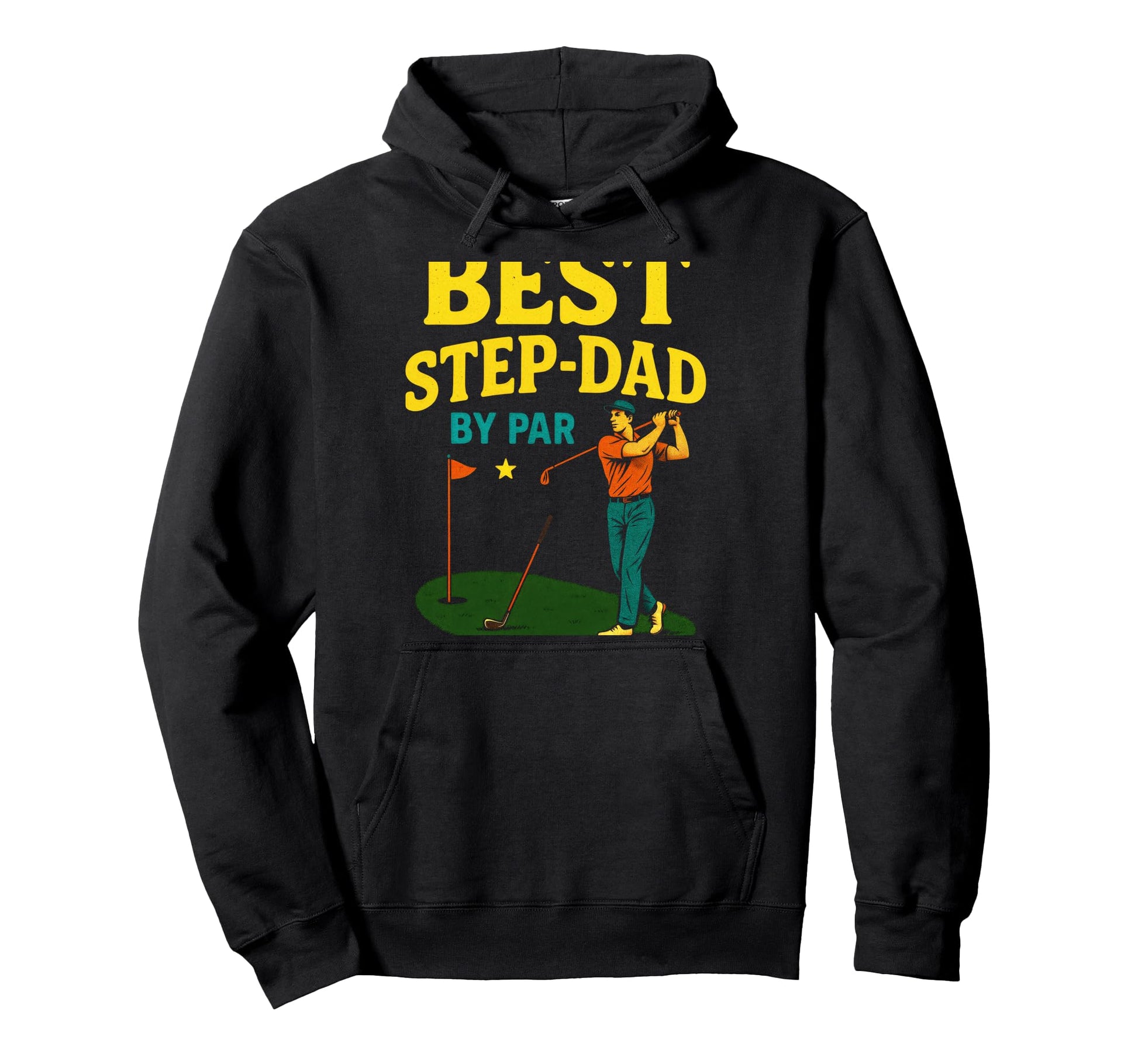 Best Step Dad Par Funny Golf Fathers Day Hoodie - Unique Graphic for Adults - T-Shirt, Sweatshirt, Hoodie