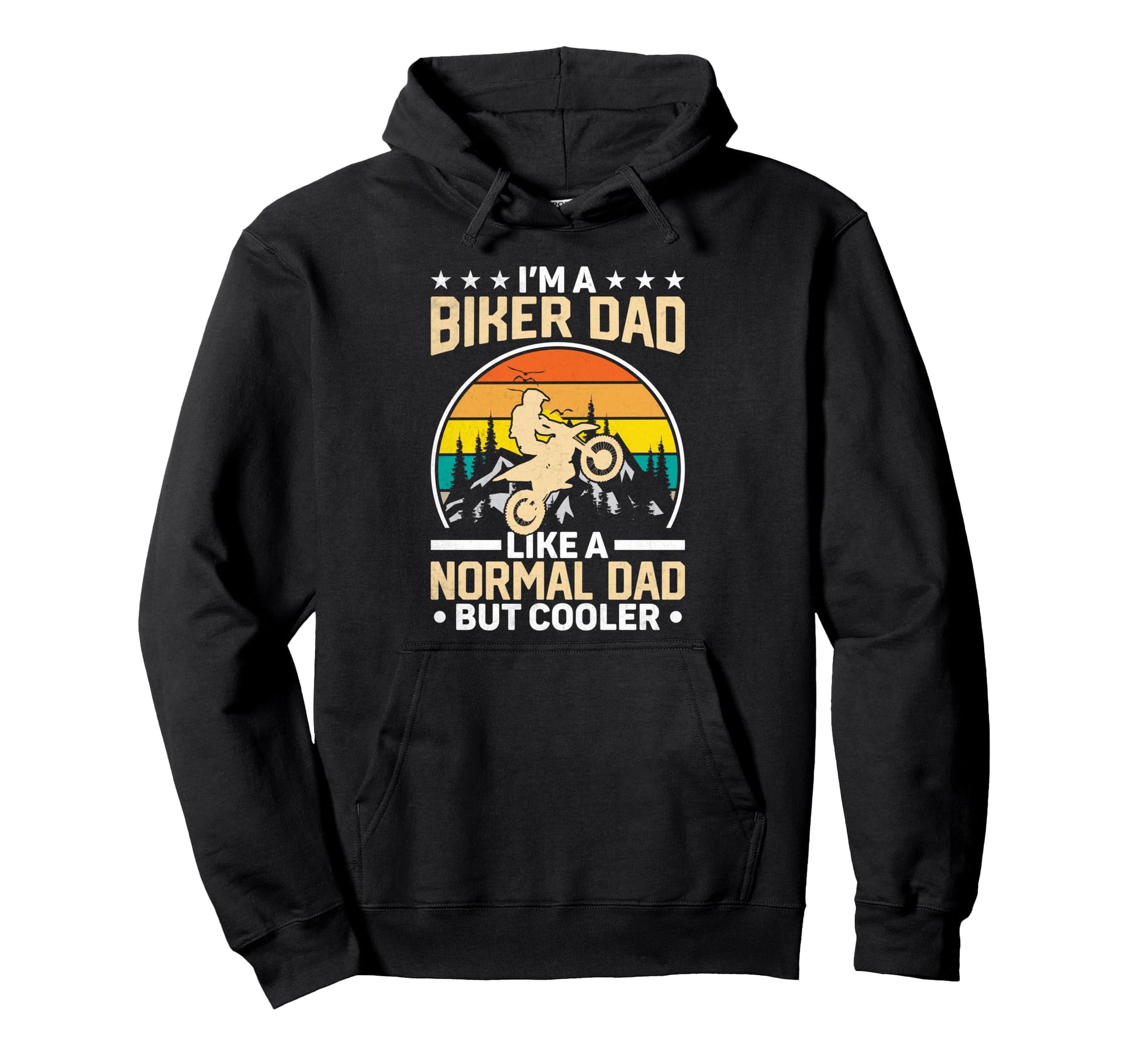 Biker Motorcycle Rider Dad Hoodie - Casual Everyday Wear for Adults - T-Shirt, Sweatshirt, Hoodie