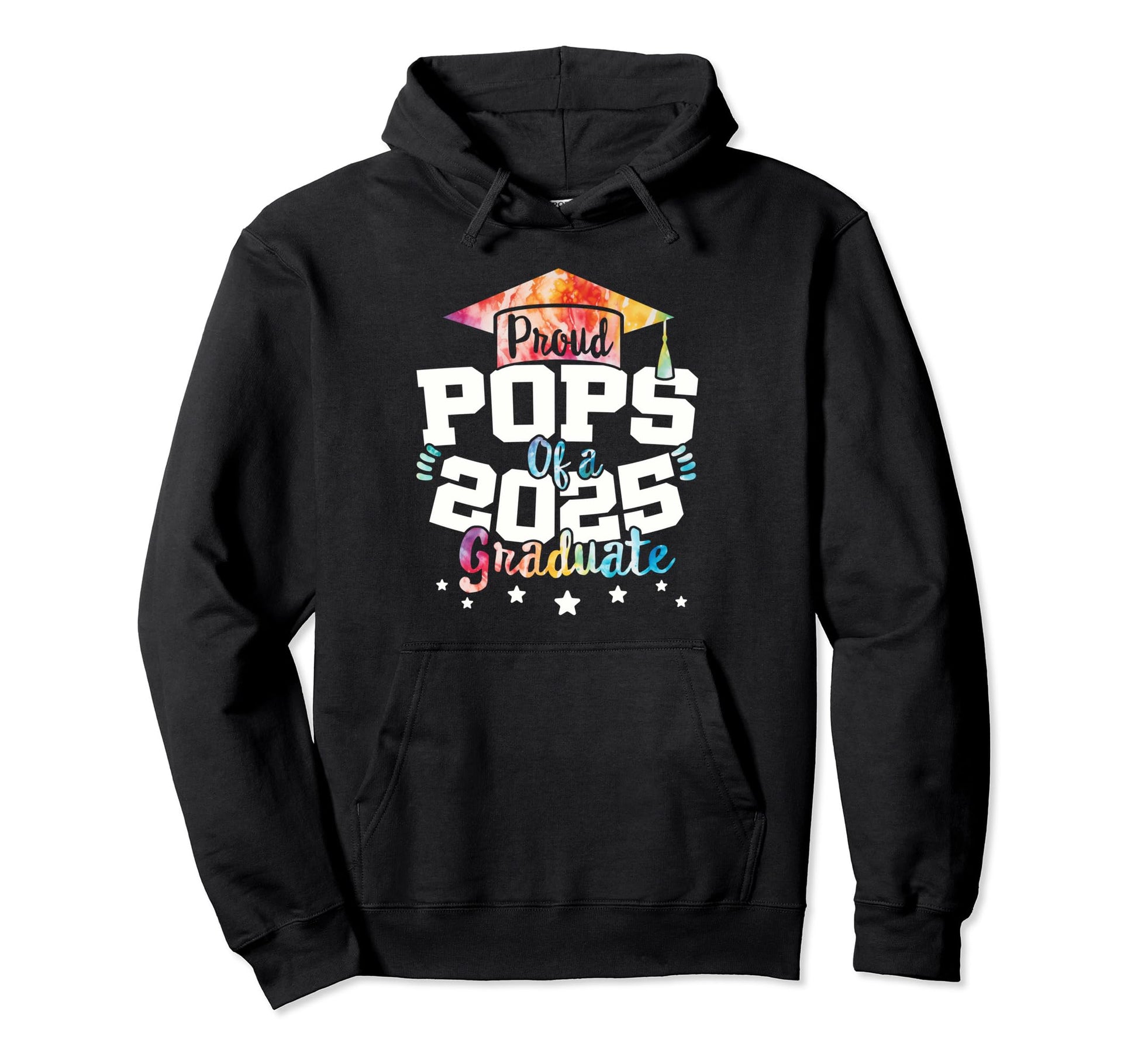 Pops 2025 Graduate Tie Dye Class Hoodie - Fun Novelty Design for Adults - T-Shirt, Sweatshirt, Hoodie
