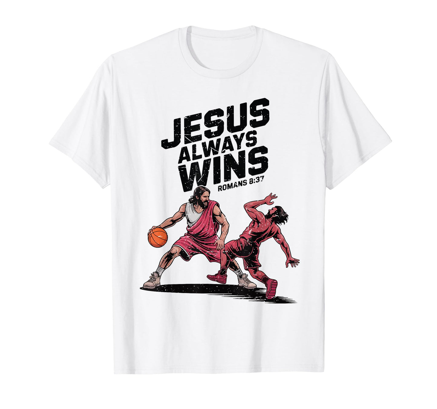 Funny Christian Basketball Jesus T-Shirt - Minimalist Print Men Women - T-Shirt, Sweatshirt, Hoodie