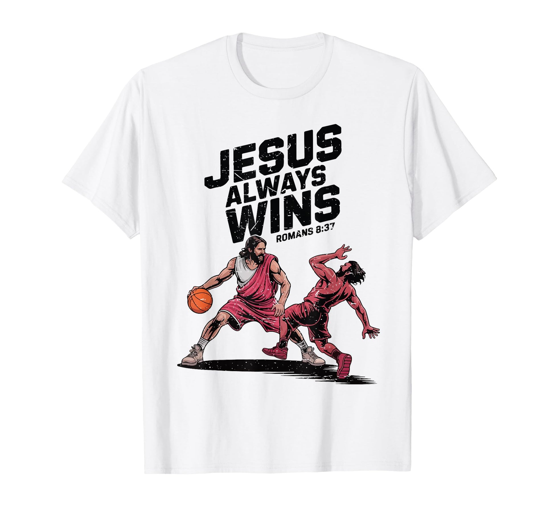 Funny Christian Basketball Jesus T-Shirt - Minimalist Print Men Women - T-Shirt, Sweatshirt, Hoodie