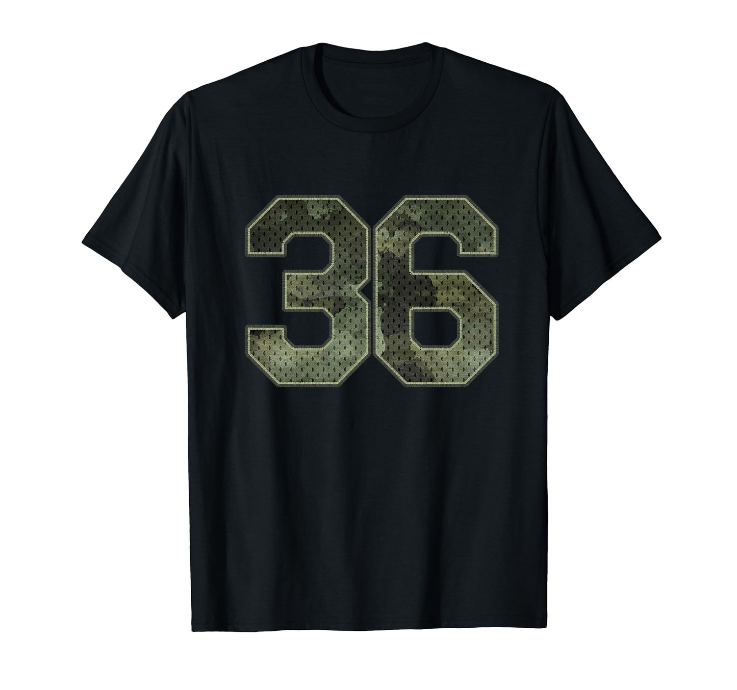 Camo Number 36 Athlete Sports Jersey T-Shirt - Fun Novelty Design Unisex - T-Shirt, Sweatshirt, Hoodie