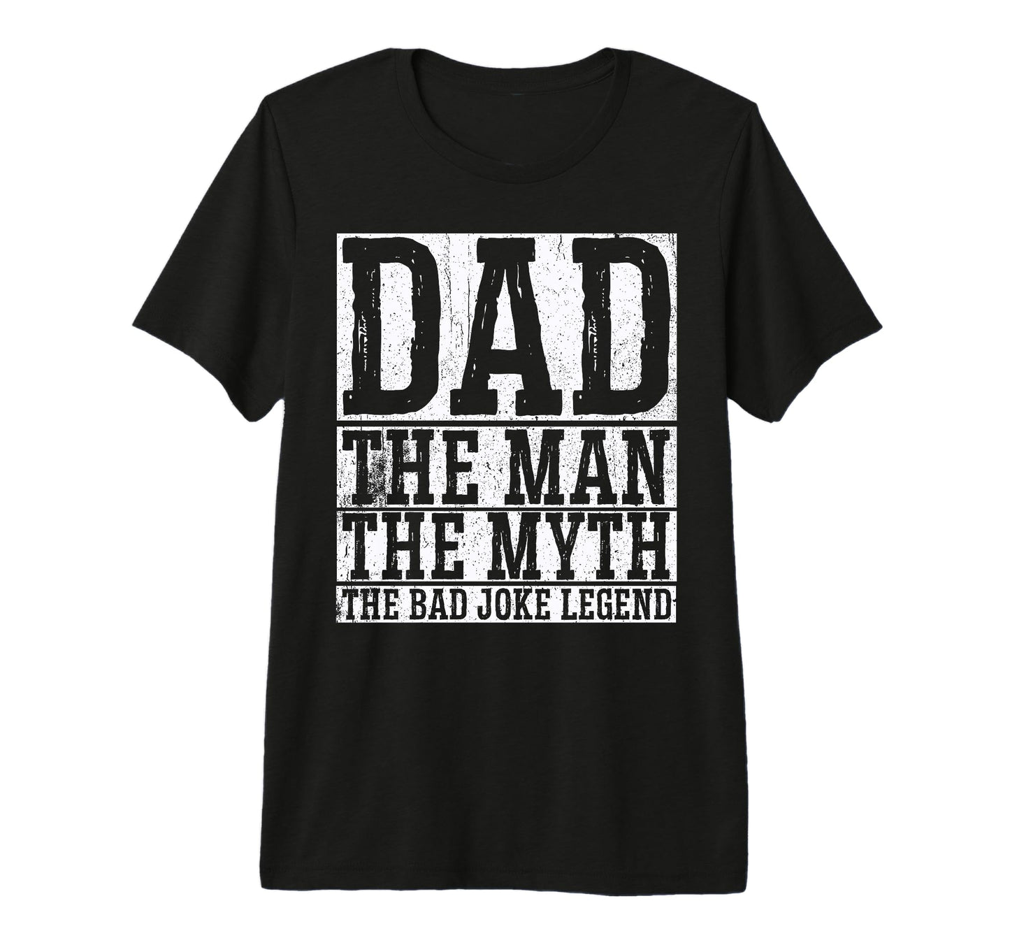 Mens Dad Myth Bad Joke Legend Tri Blend T-Shirt - Minimalist Print Unisex - T-Shirt, Sweatshirt, Hoodie